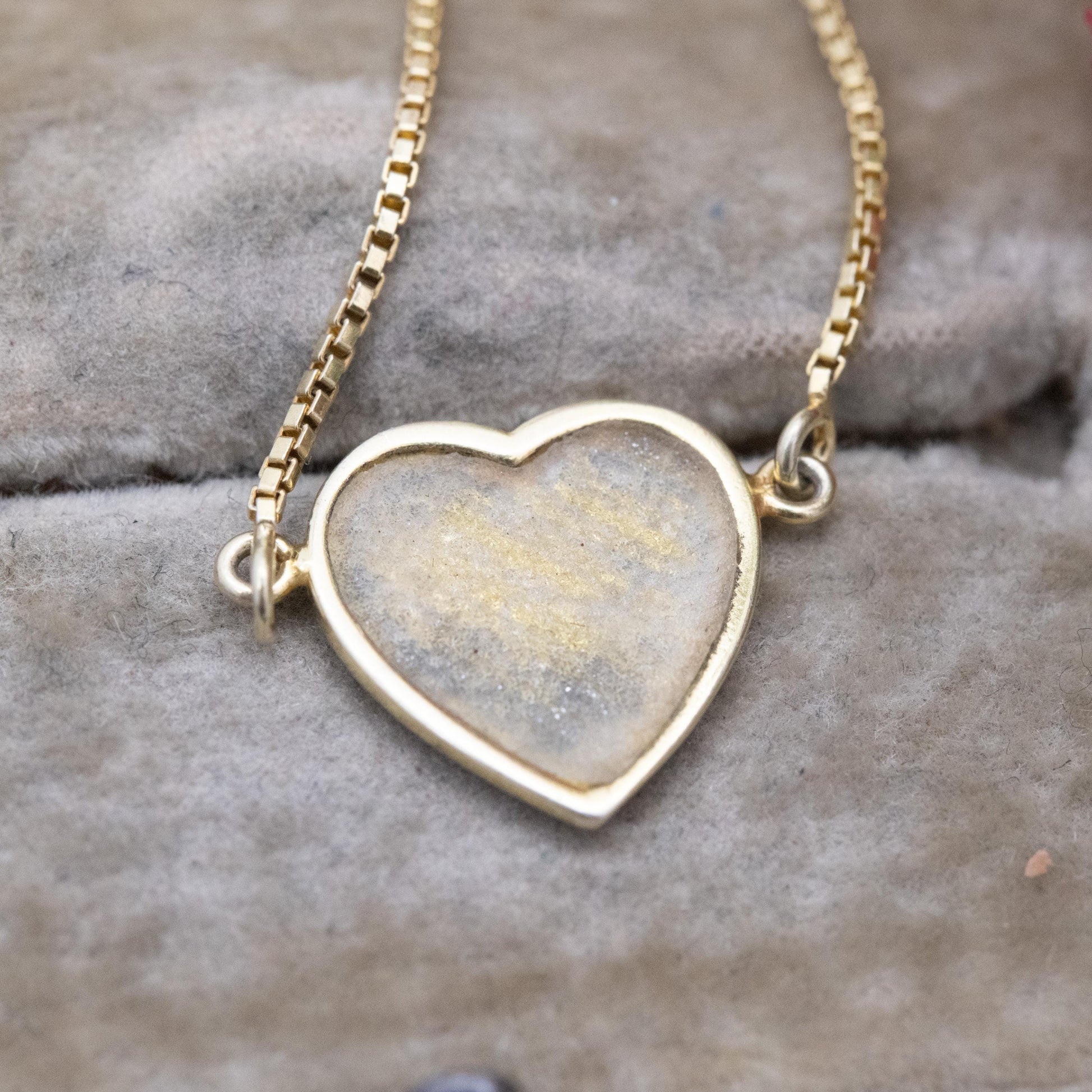 Gold Plated Sterling Silver Heart Slider Bracelet - Glitter Love Heart | Box Link Chain | Gift for Her