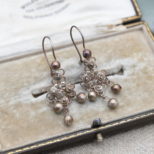 Vintage Silver Norwegian Solje Earrings - Collectable Scandinavian Silver Jewellery