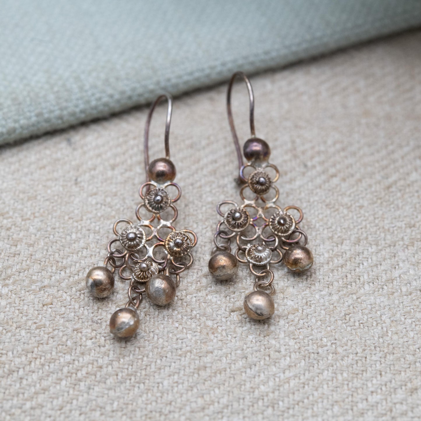 Vintage Silver Norwegian Solje Earrings - Collectable Scandinavian Silver Jewellery