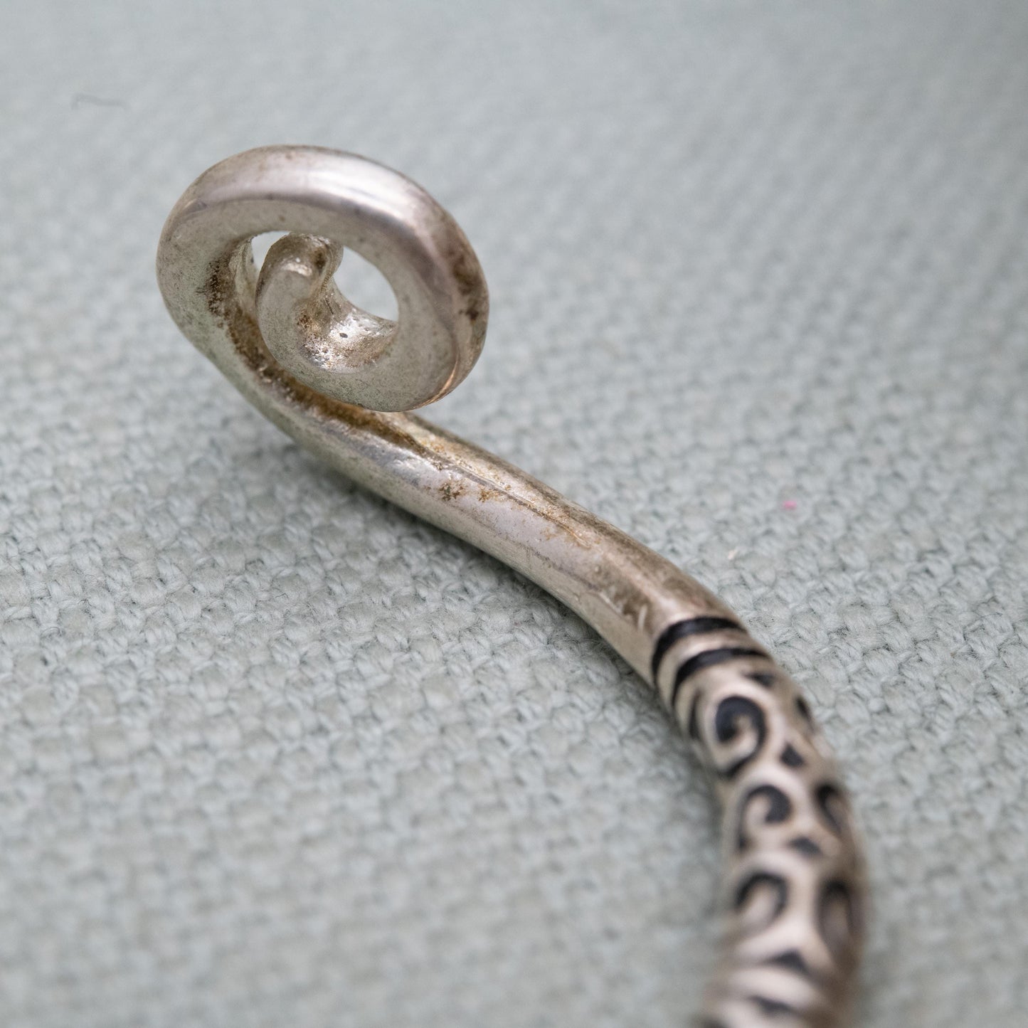 Vintage Sterling Silver Open Cuff Bangle - Traditional Style | Jewellery Gift for Her
