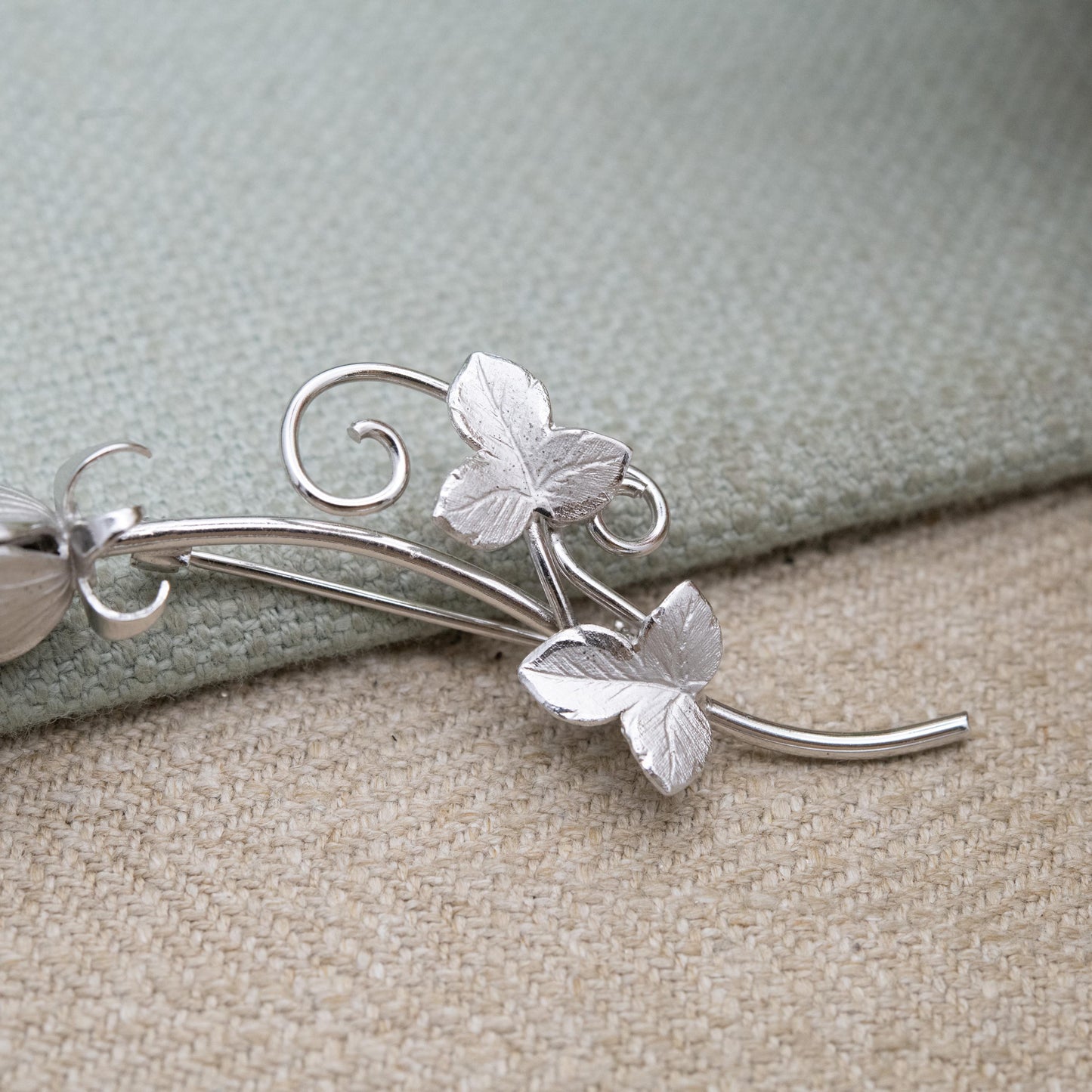 Vintage Sterling Silver Tulip Flower Brooch by Ecco - Large Floral | Romantic Gift for Her
