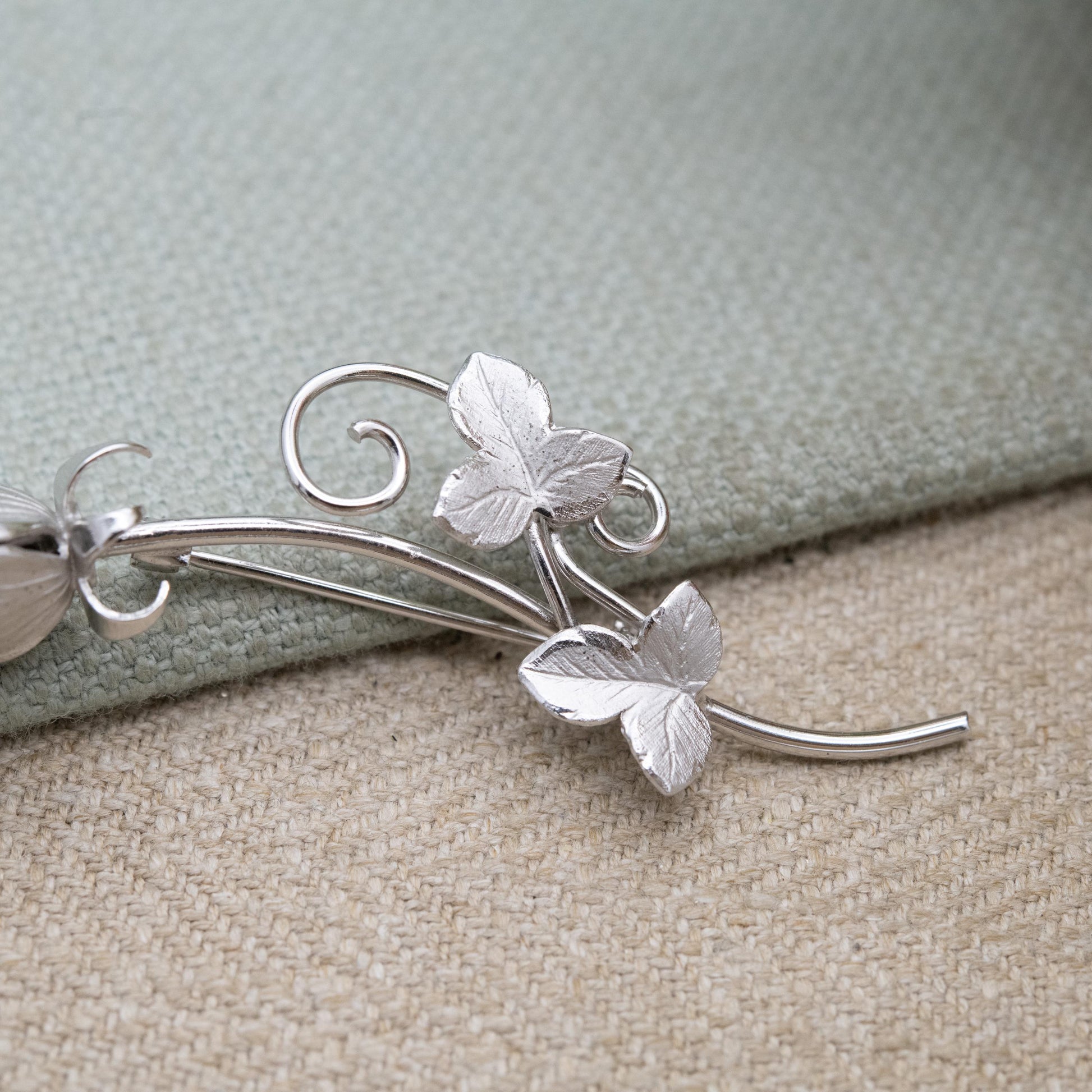 Vintage Sterling Silver Tulip Flower Brooch by Ecco - Large Floral | Romantic Gift for Her