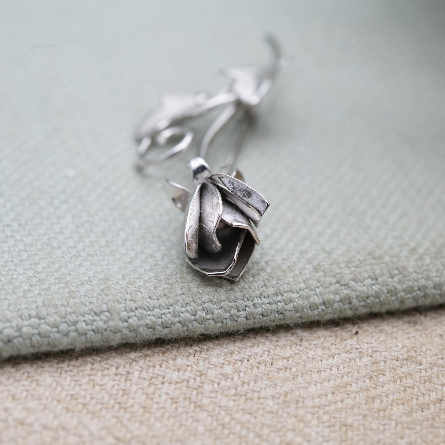 Vintage Sterling Silver Tulip Flower Brooch by Ecco - Large Floral | Romantic Gift for Her