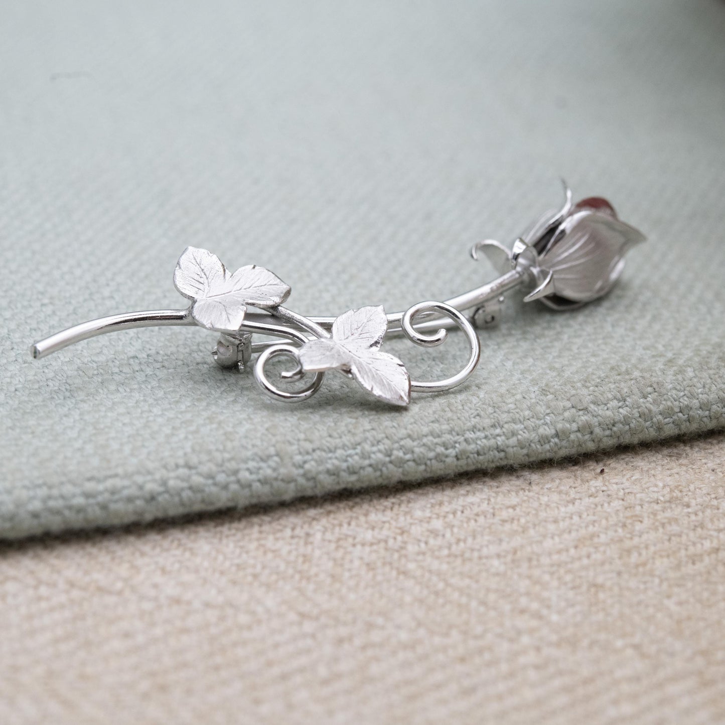 Vintage Sterling Silver Tulip Flower Brooch by Ecco - Large Floral | Romantic Gift for Her