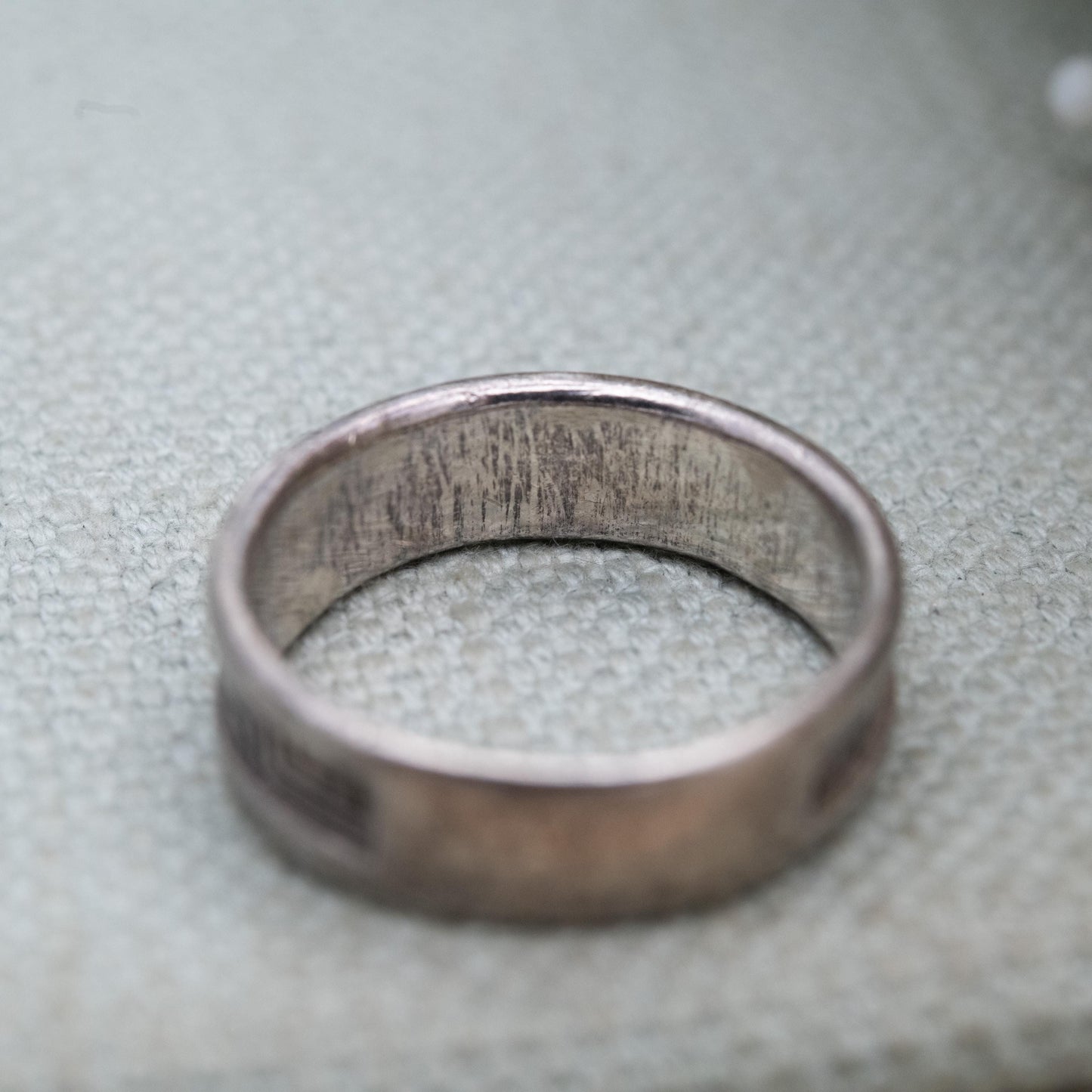 Vintage Sterling Silver Maze Band Ring - Mens Gift | UK Size - U | US Size - 10