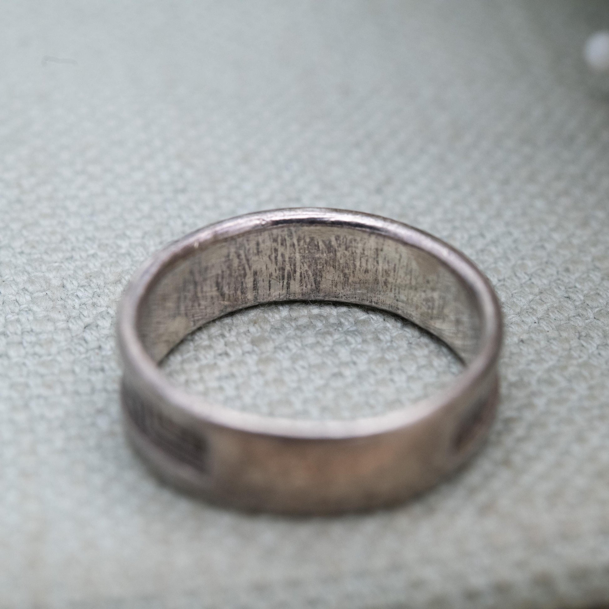 Vintage Sterling Silver Maze Band Ring - Mens Gift | UK Size - U | US Size - 10