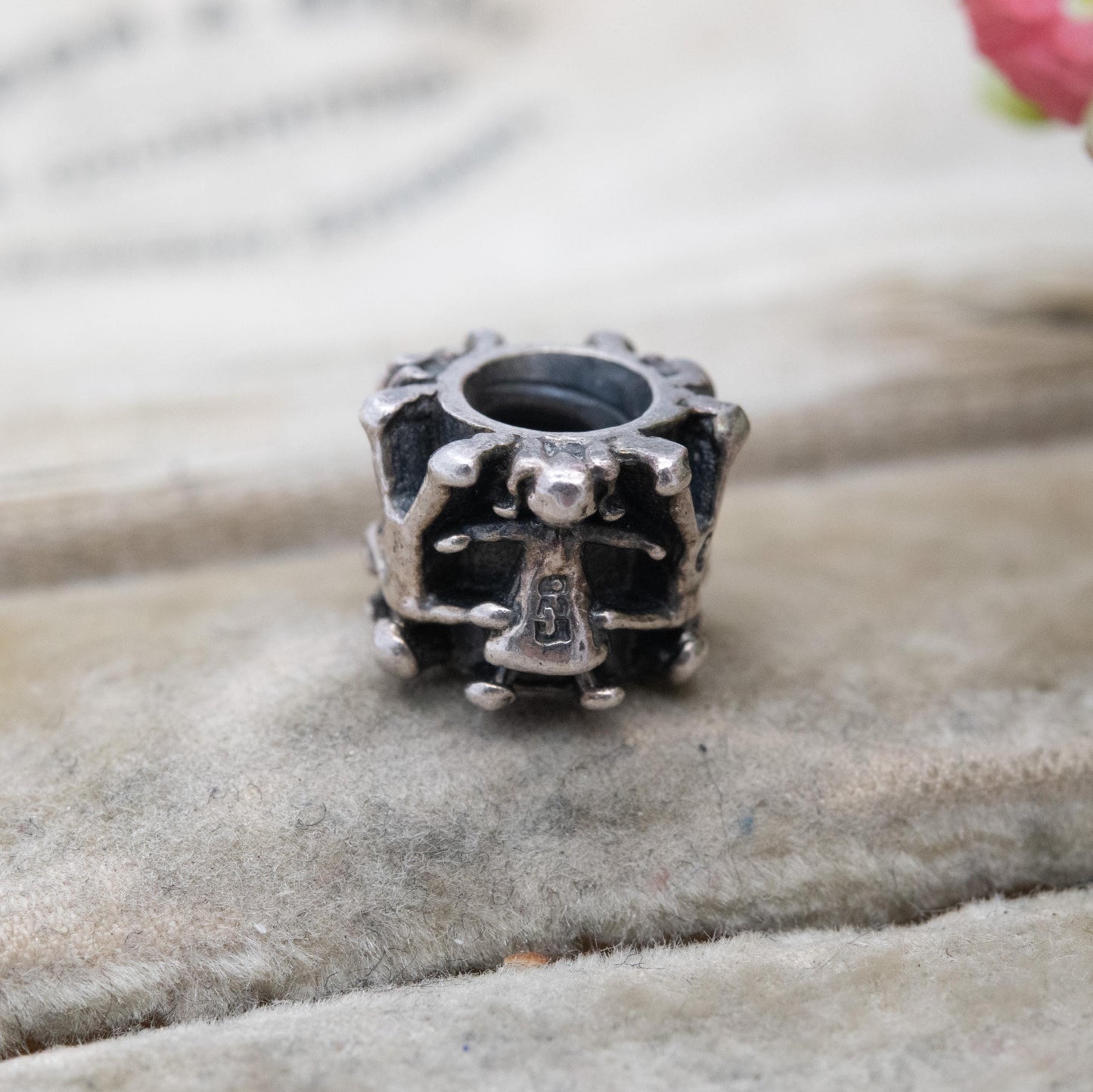 Sterling Silver Boy and Girl Bead Charm Pendant - Designer Gift for Charm Bracelet