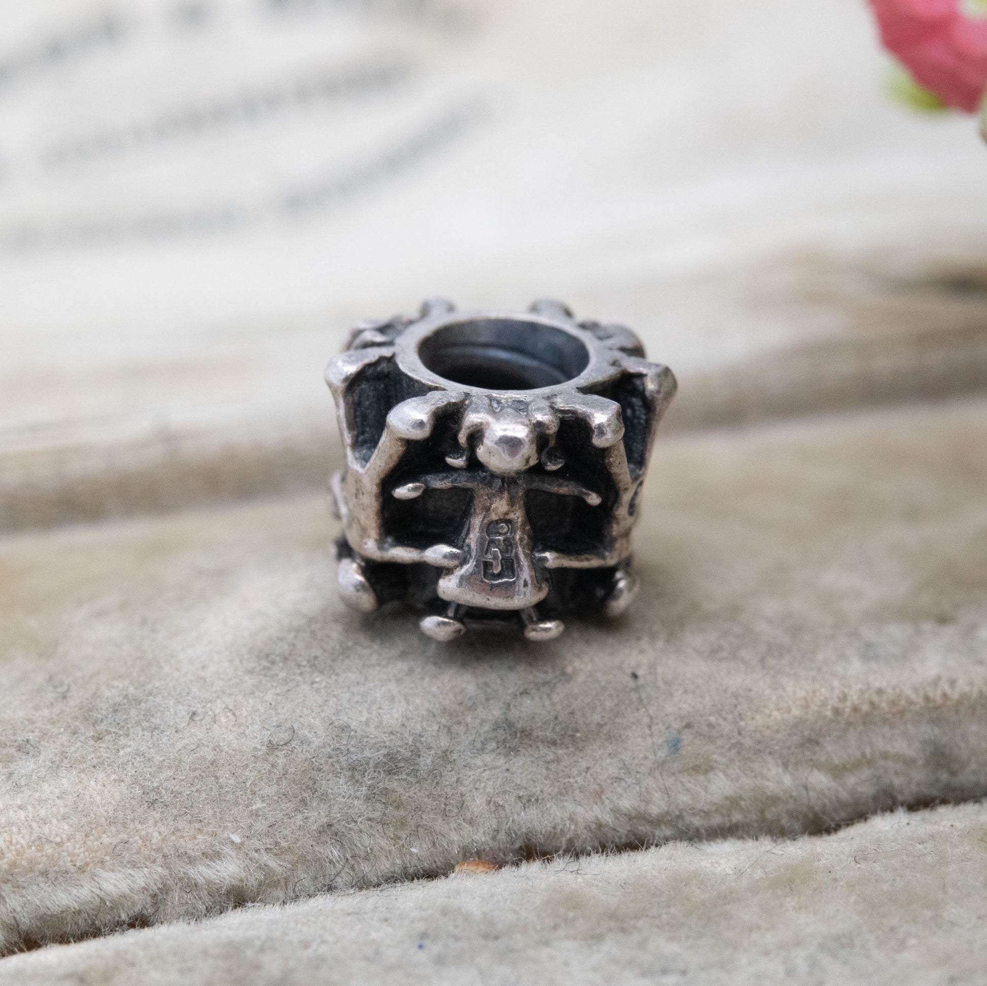 Sterling Silver Boy and Girl Bead Charm Pendant - Designer Gift for Charm Bracelet