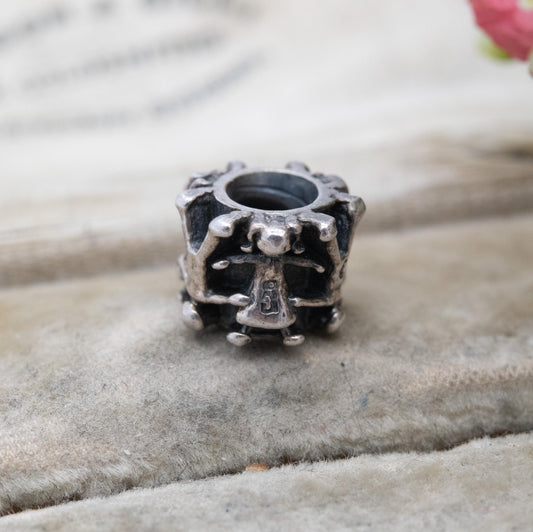 Sterling Silver Boy and Girl Bead Charm Pendant - Designer Gift for Charm Bracelet