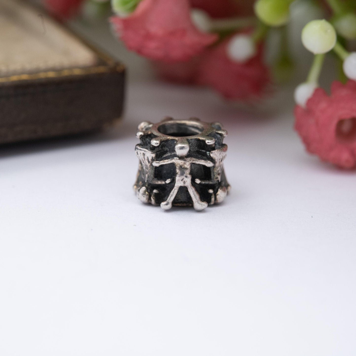 Sterling Silver Boy and Girl Bead Charm Pendant - Designer Gift for Charm Bracelet