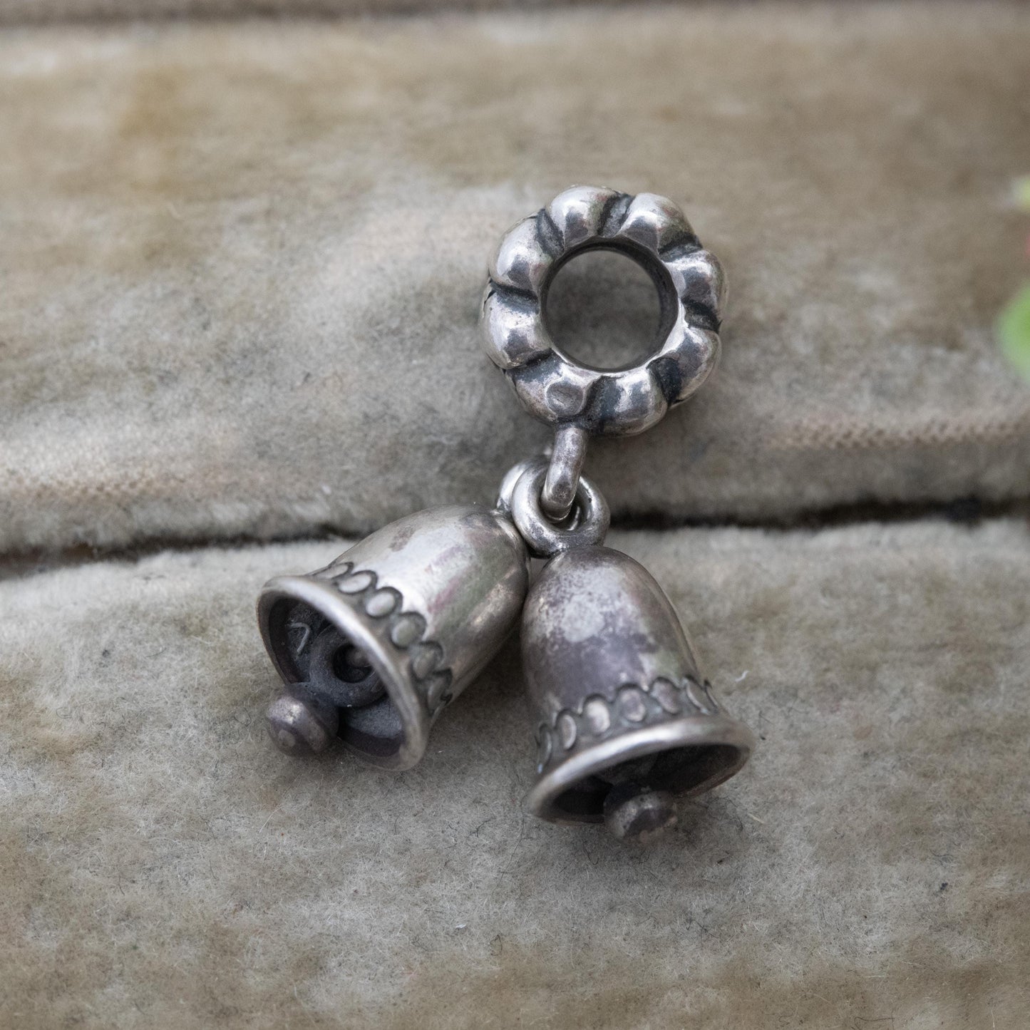 Sterling Silver Articulated Wedding Bells Charm Pendant