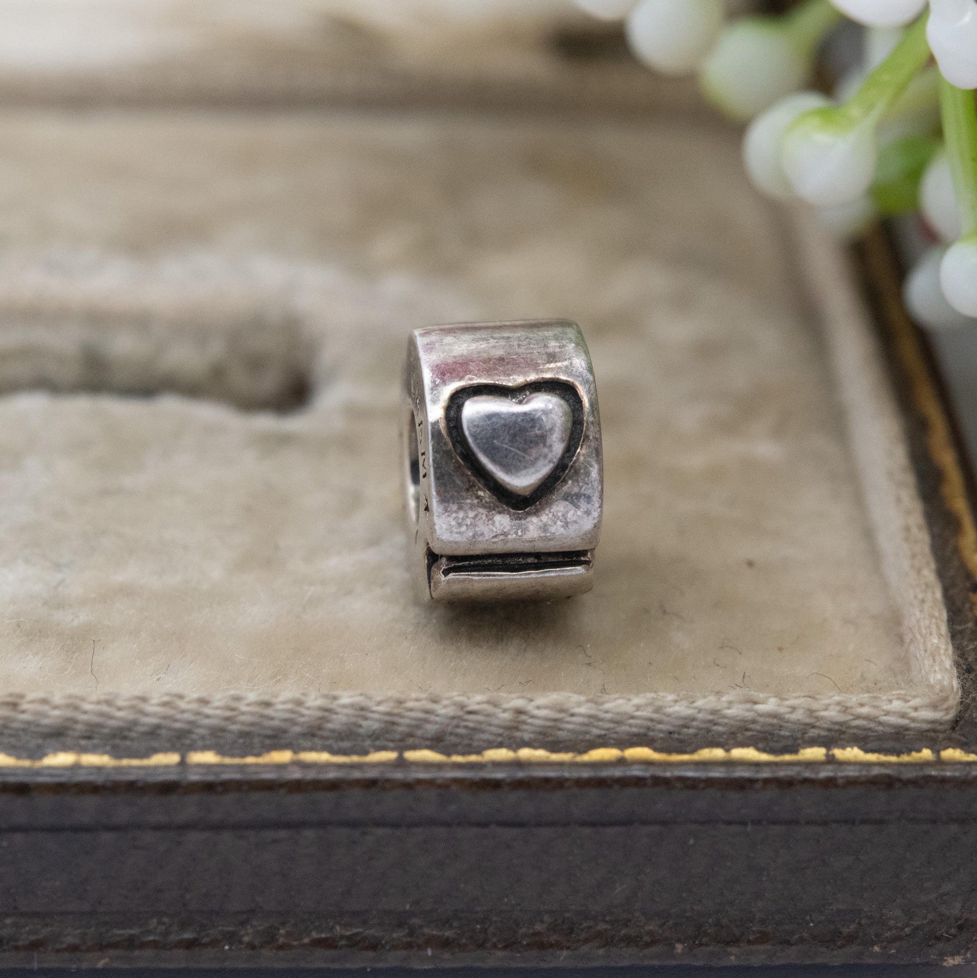 Chamilia Sterling Silver Love Heart Spacer Charm - Romantic Gift for Charm Bracelet