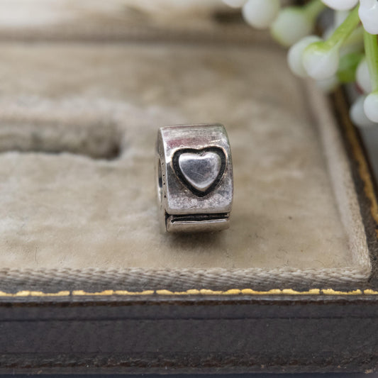 Chamilia Sterling Silver Love Heart Spacer Charm - Romantic Gift for Charm Bracelet