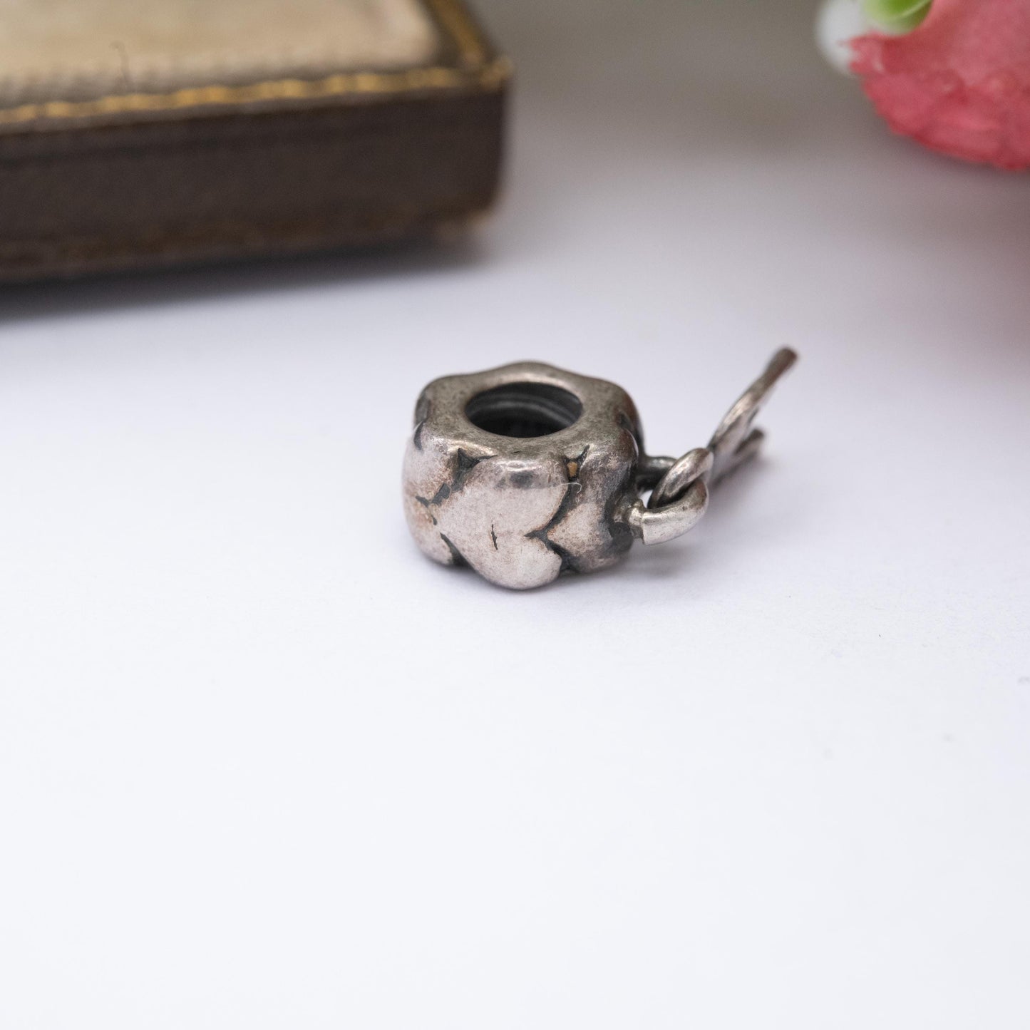 Sterling Silver Horse Shoe Love Heart Charm Pendant - Gift for Charm Bracelet