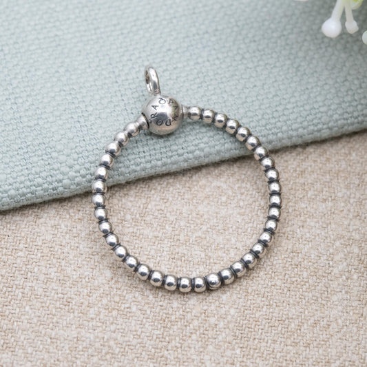 Pandora Sterling Silver Hoop Pendant Charm Carrier - Unisex Designer Gift for Necklace Chain