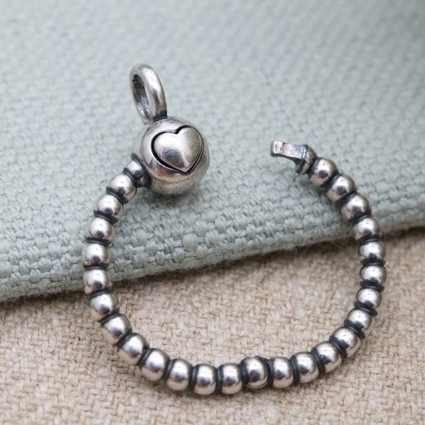 Pandora Sterling Silver Beaded O Pendant - Love Heart Jewellery | Openwork Circle Shape | Unisex Gift for Necklace Chain