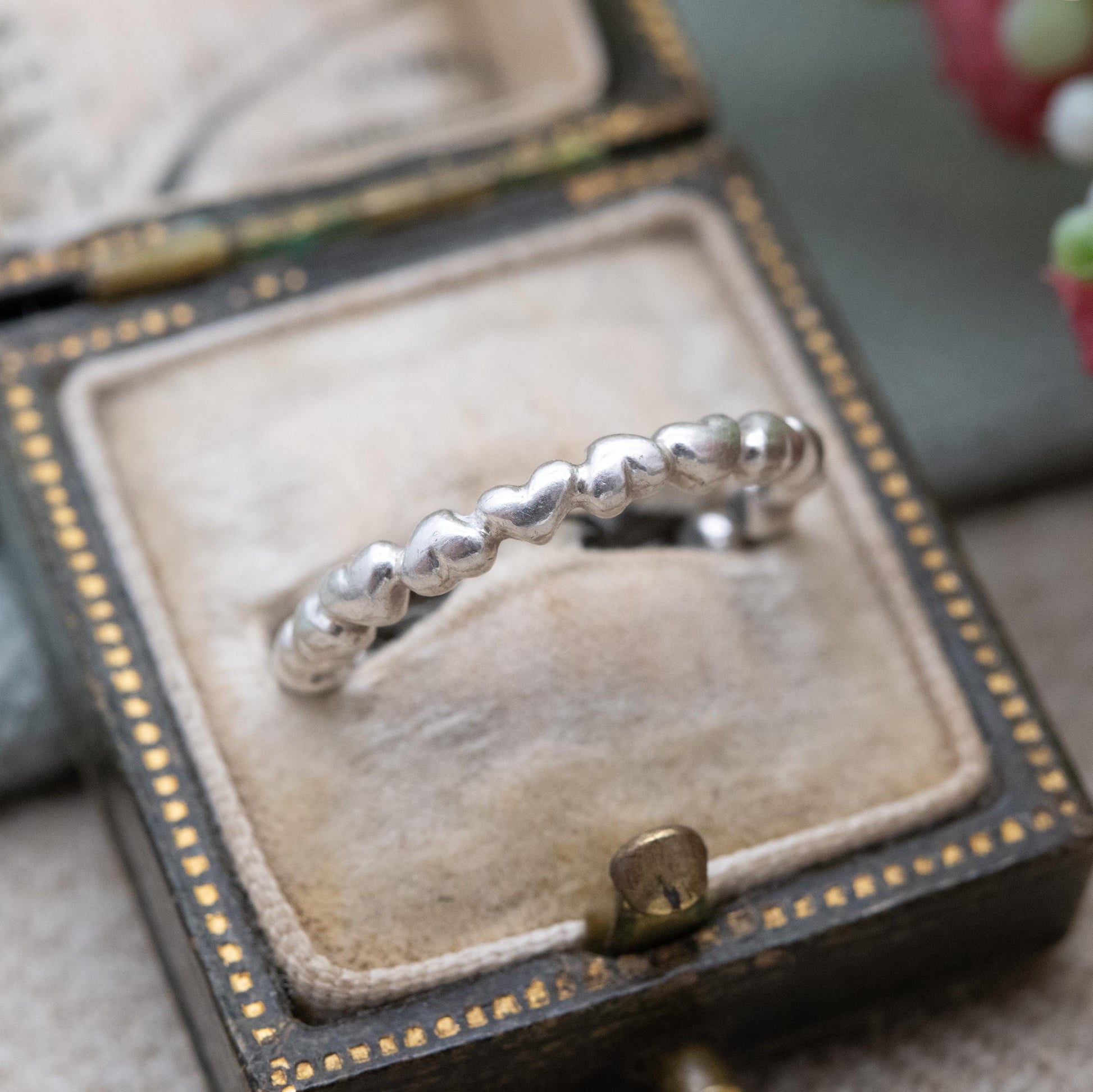 Pandora Sterling Silver Heart Band Ring - Minimal Stacking Ring | UK Size - J | US Size - 4 3/4
