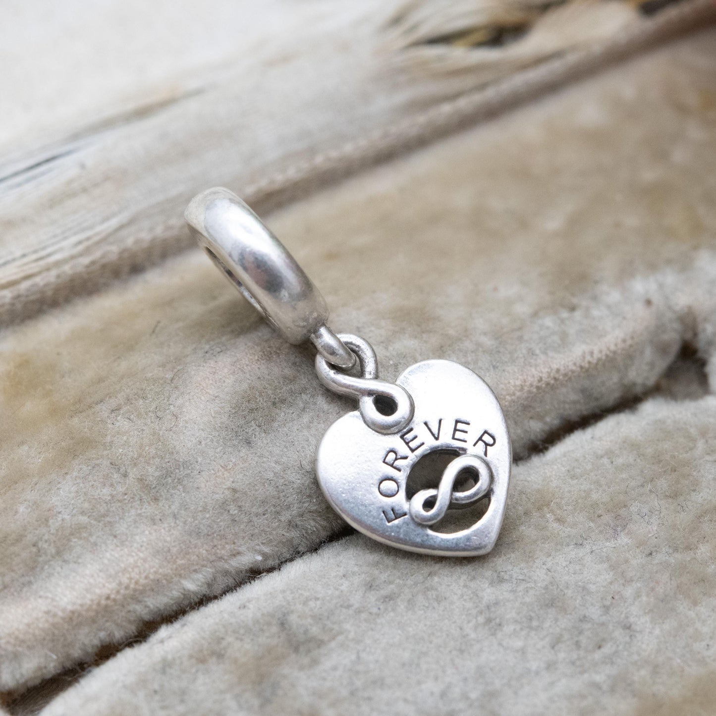 Pandora Sterling Silver Friends Forever Infinity Heart Charm Pendant - Love Heart | Designer Gift for Charm Bracelet
