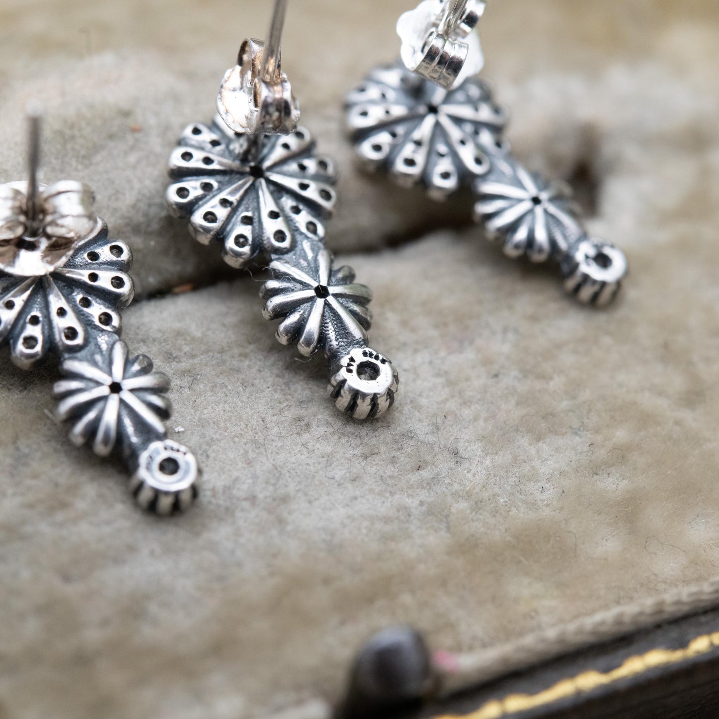 Pandora Sterling Silver Clear Stone Flower Stud Earrings - Designer Gift for Her