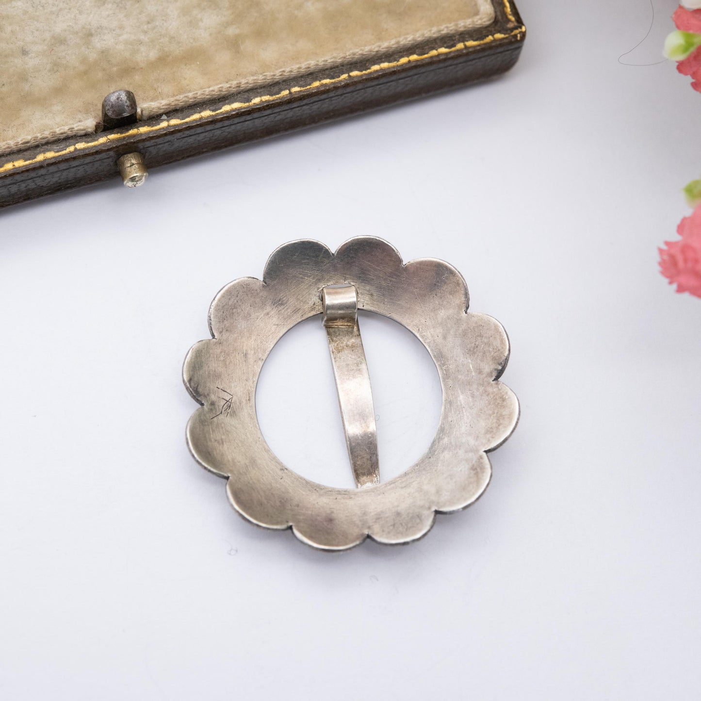 Vintage Silver South Western Belt Buckle with Sun Design - Navajo Jewellery Gift for Her