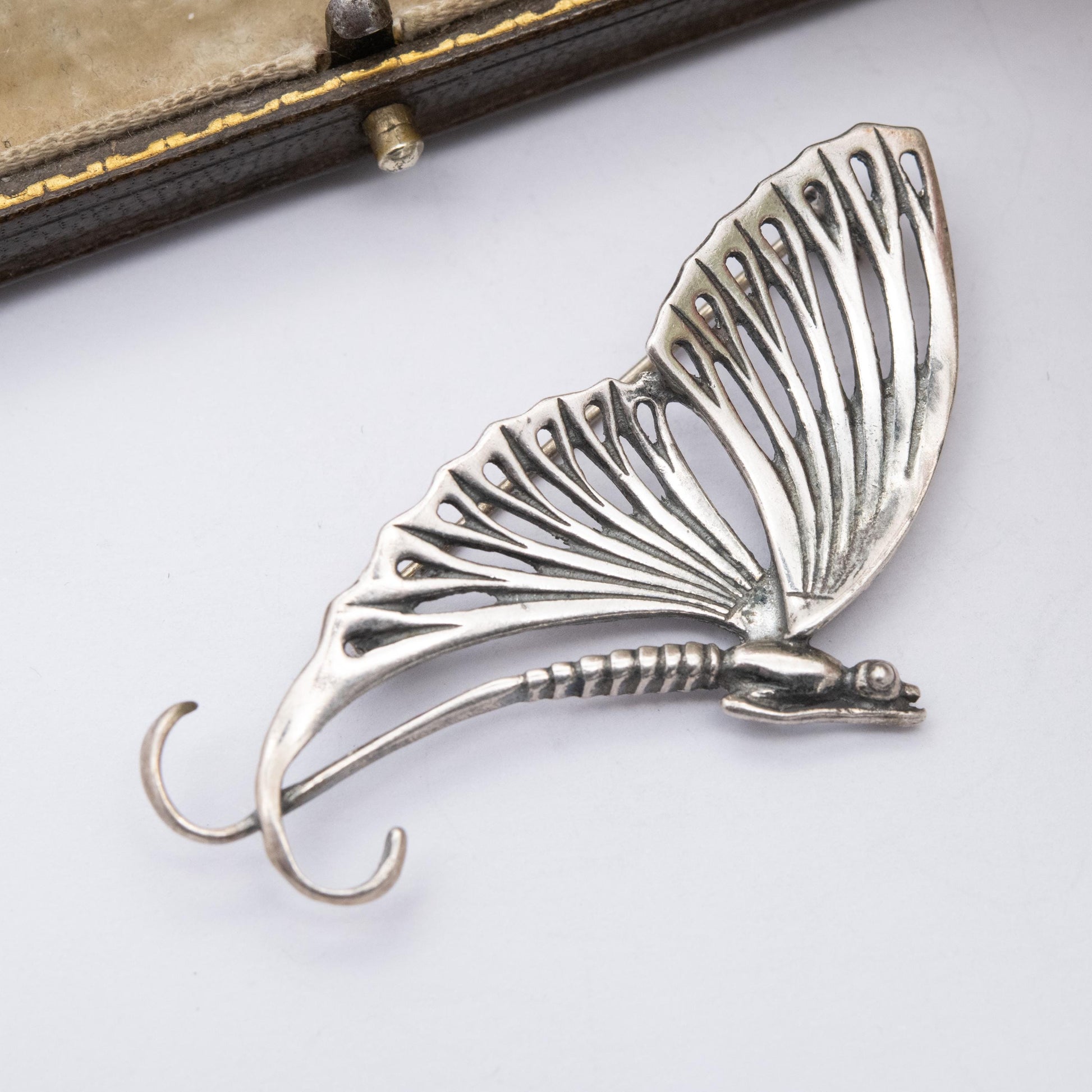 Sterling Silver Butterfly Brooch - Openwork Wings | Gift for Animal Insect Lover