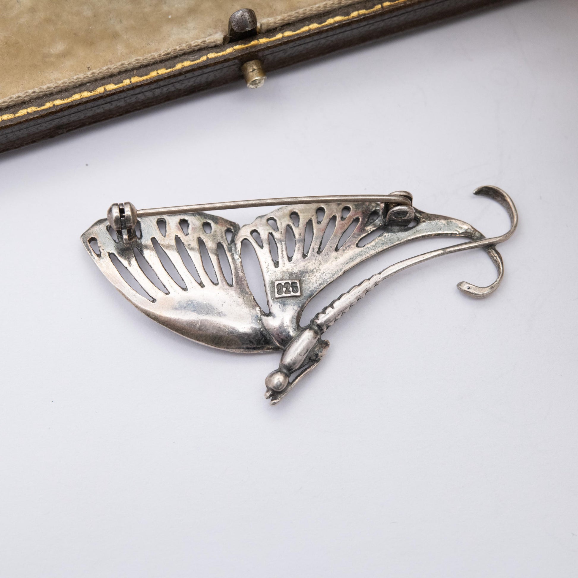 Sterling Silver Butterfly Brooch - Openwork Wings | Gift for Animal Insect Lover