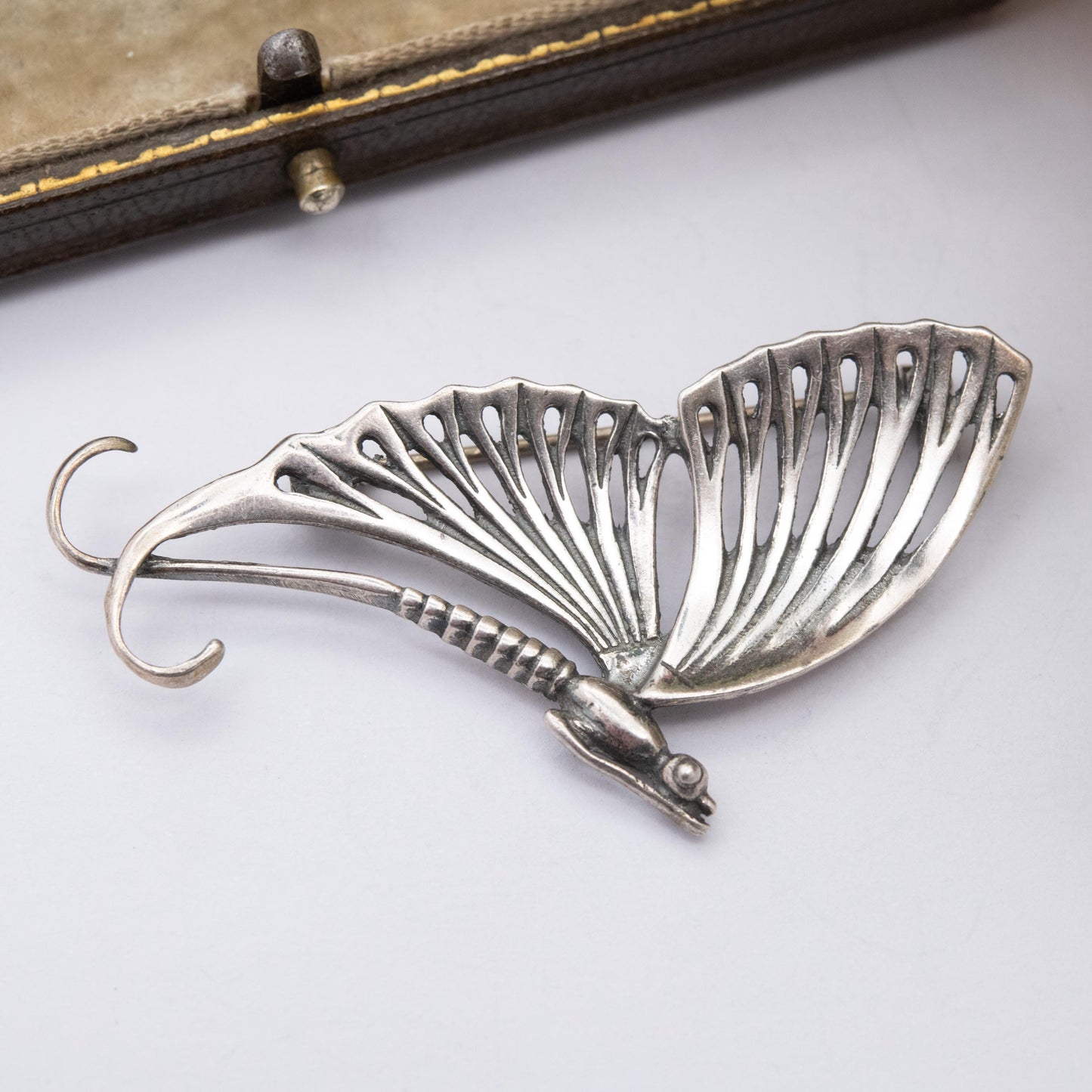 Sterling Silver Butterfly Brooch - Openwork Wings | Gift for Animal Insect Lover