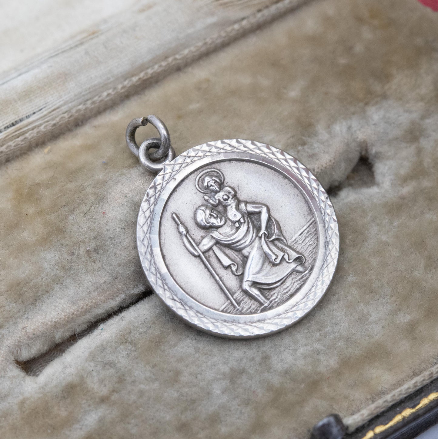 Vintage Nuvo Sterling Silver St. Christopher Charm Pendant - Patron Saint of Travellers