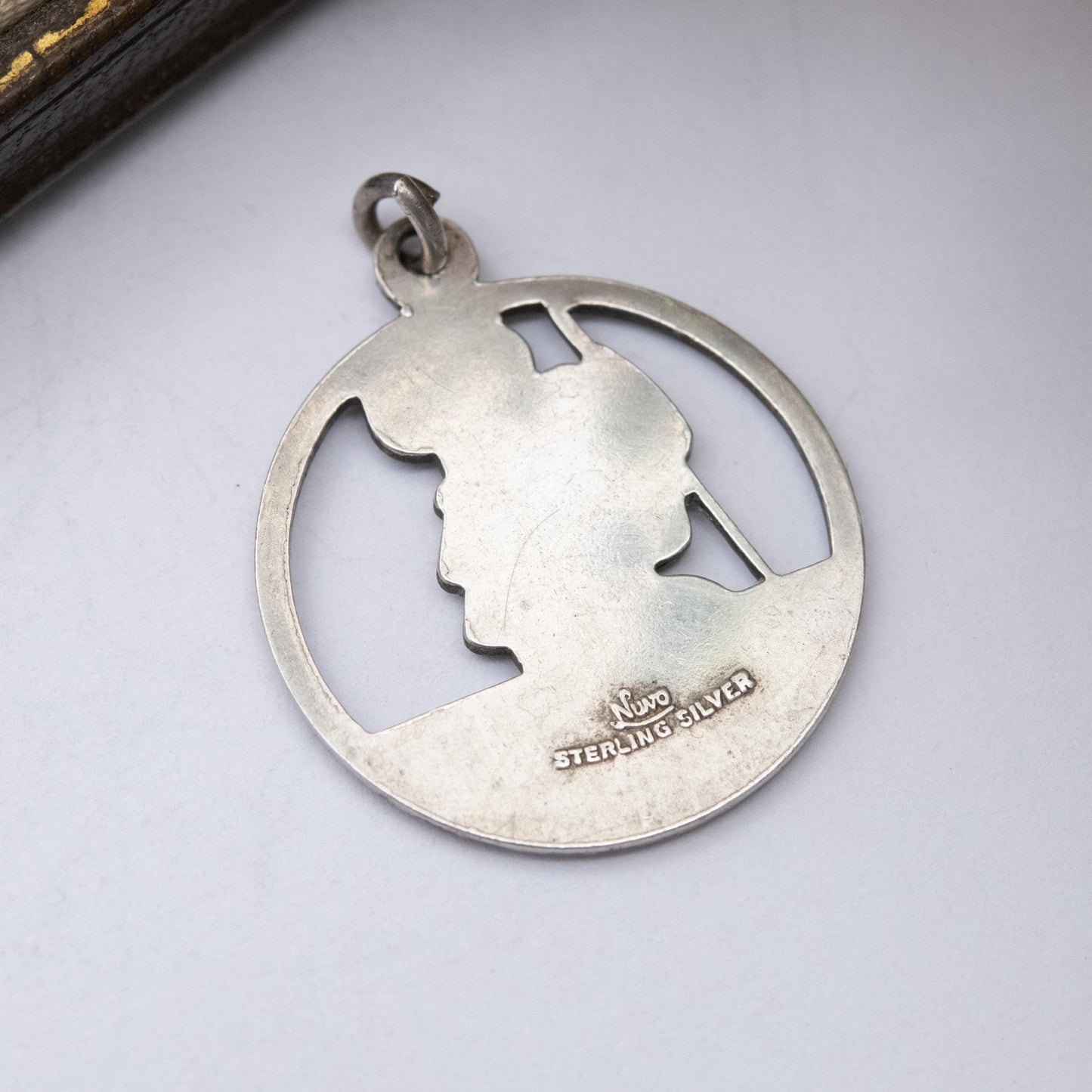 Vintage Nuvo Sterling Silver St. Christopher Charm Pendant - Openwork Design | Patron Saint of Travellers