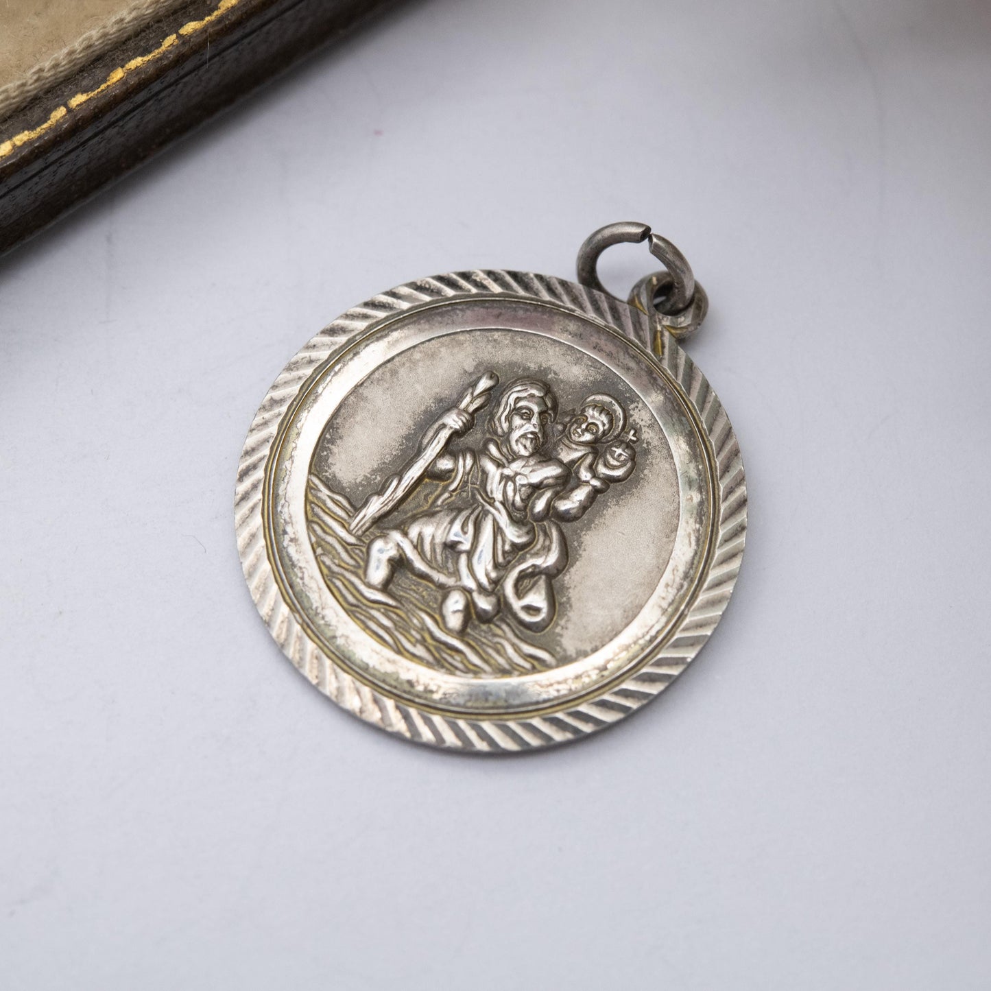 Vintage Georg Jensen Sterling Silver St. Christopher Pendant - Saint of Travelling