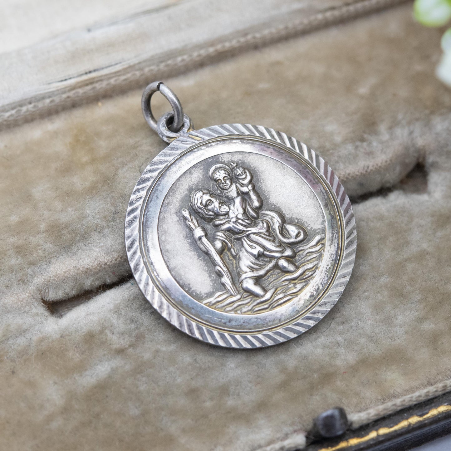 Vintage Georg Jensen Sterling Silver St. Christopher Pendant - Saint of Travelling