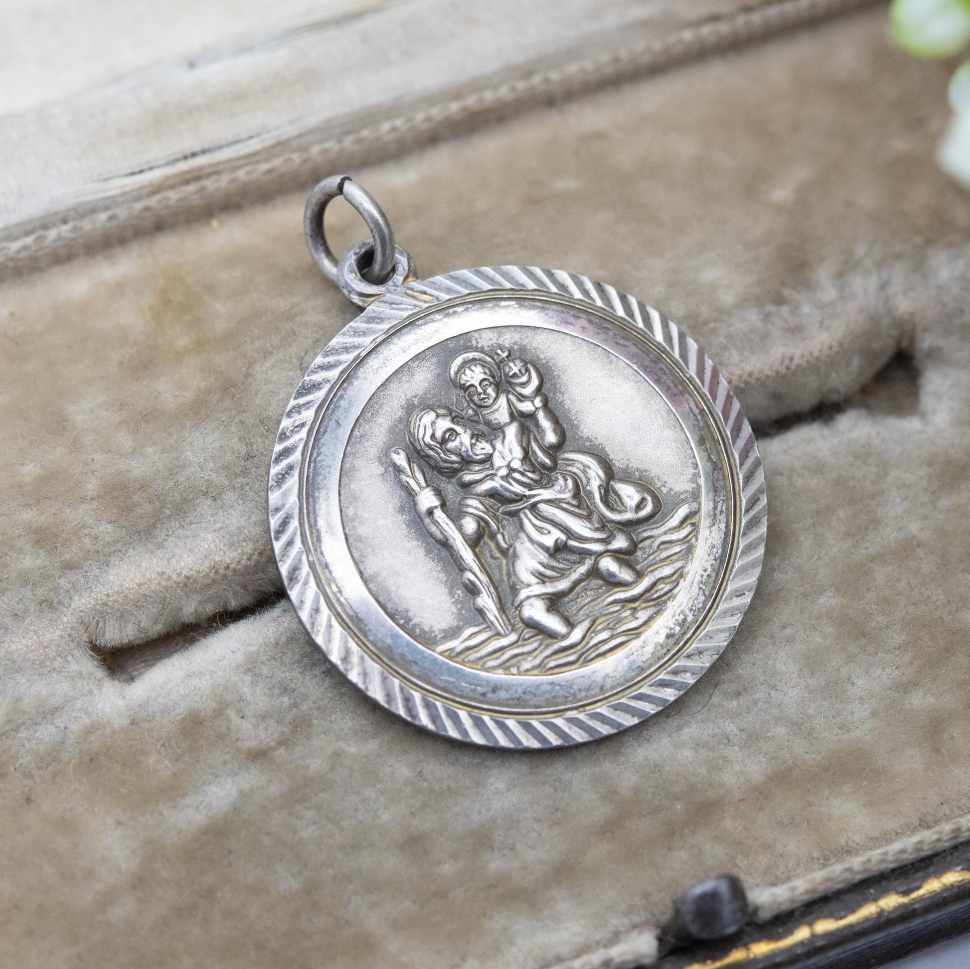 Vintage Georg Jensen Sterling Silver St. Christopher Pendant - Saint of Travelling