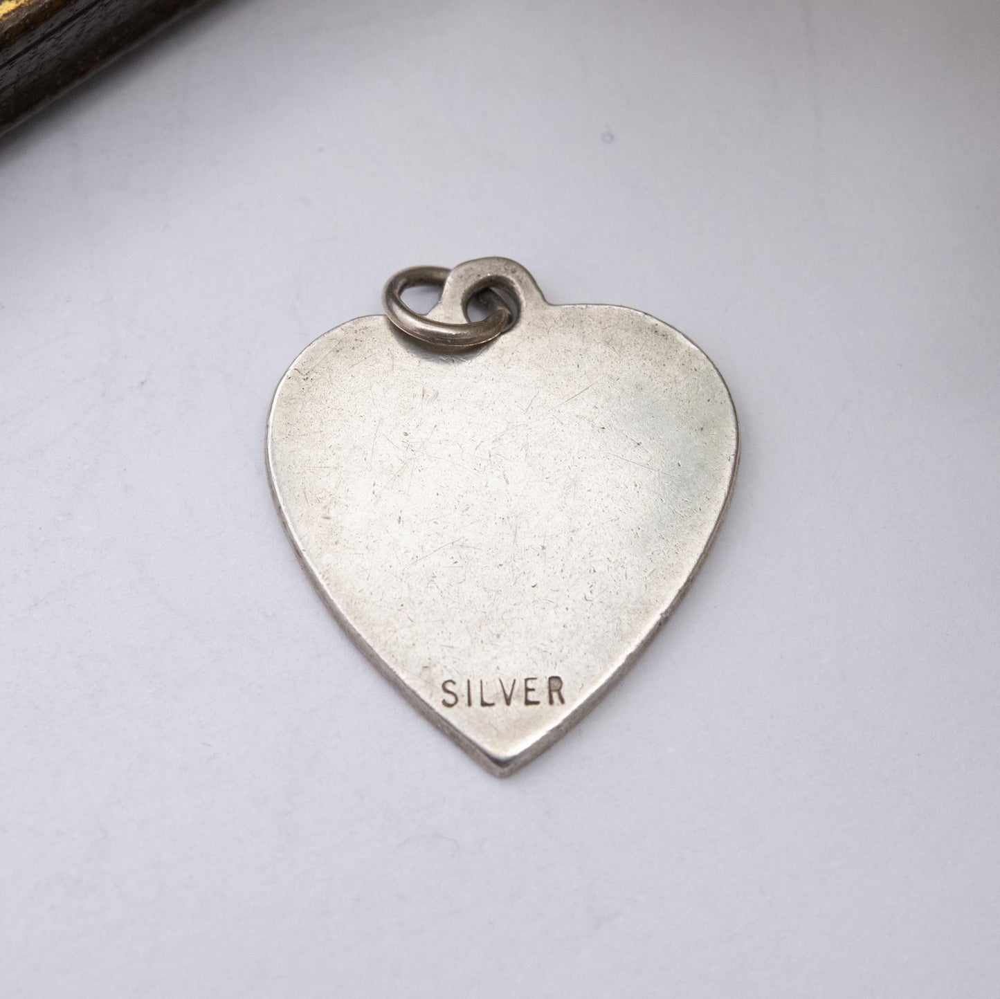 Vintage Sterling Silver St. Christopher Pendant - Love Heart | Saint of Travelling | Christian Religious Detailed Jewellery Gift