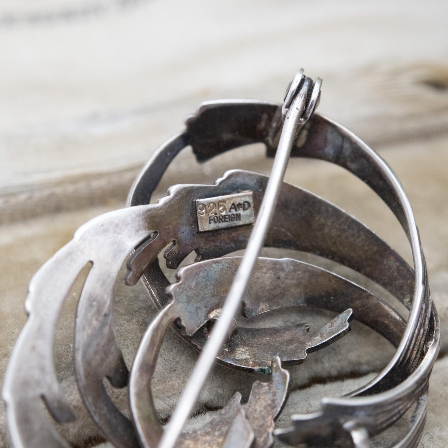 Vintage Andreas Daub Sterling Silver Brooch - Modernist Silver Jewellery | German Designer