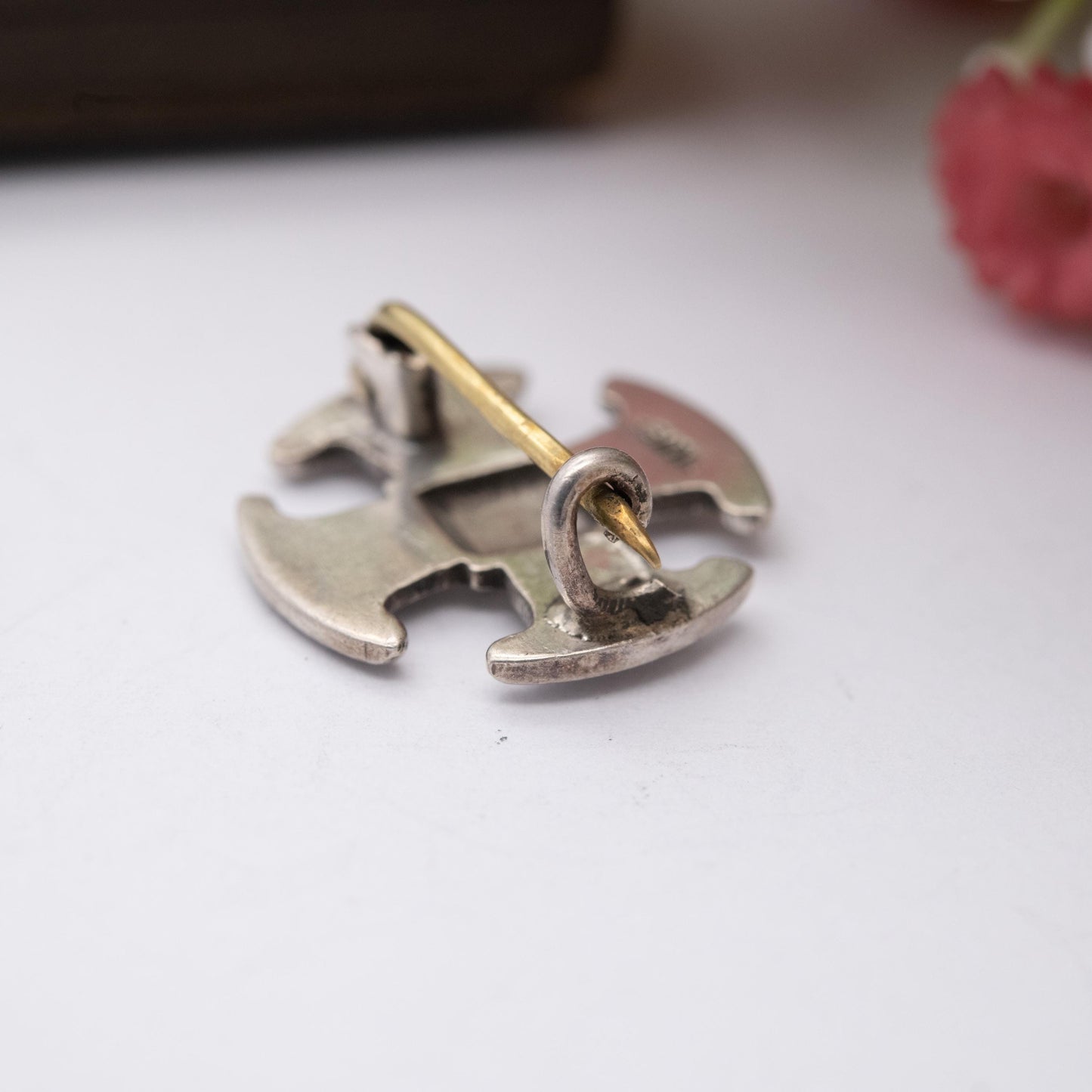 Vintage Sterling Silver Celtic Rounded Cross Brooch - Scottish Celtic Cross Jewellery | Unisex Gift