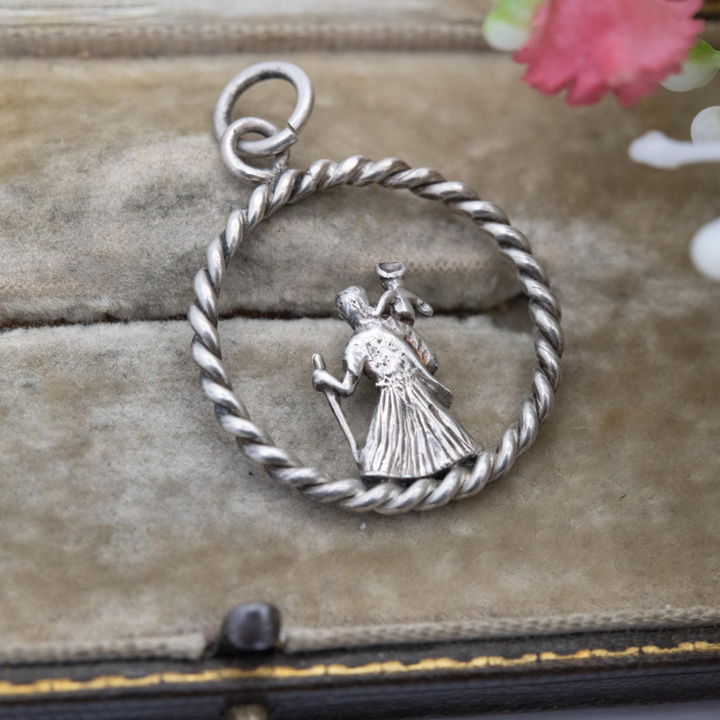 Vintage Sterling Silver St. Christopher Pendant - Openwork Saint of Travelling | Religious Jewellery