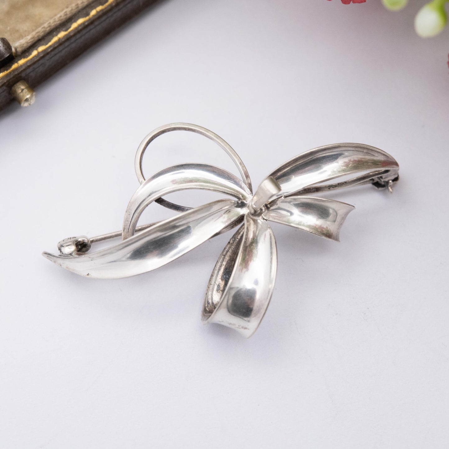Vintage Kollmar and Jourdan Sterling Silver Flower Brooch - Mid-Century Designer Jewellery | Modernist Lily