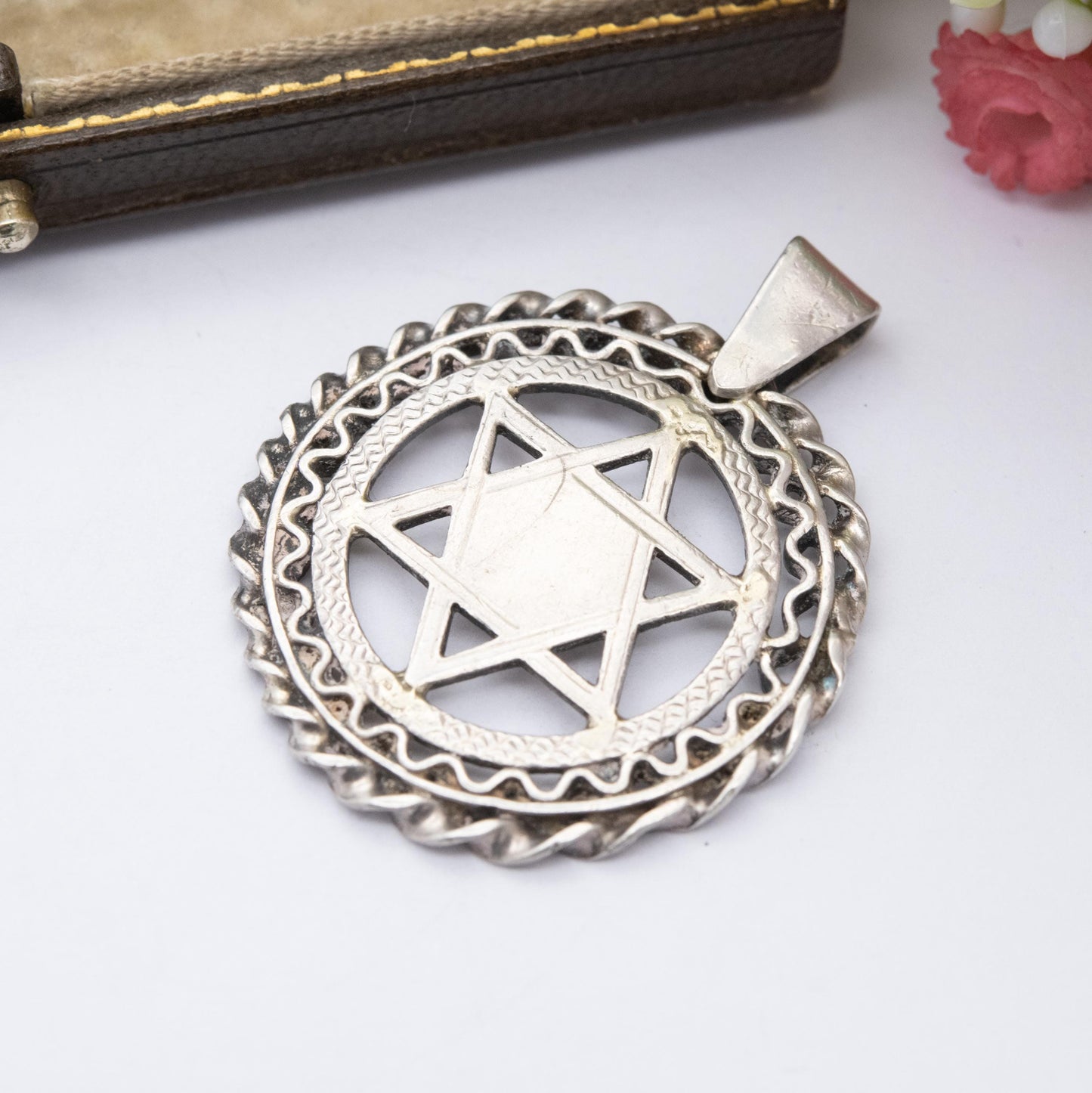 Vintage Sterling Silver Star of David Pendant - Large Openwork Star | Jewish Symbol | Judaism Religious Jewellery