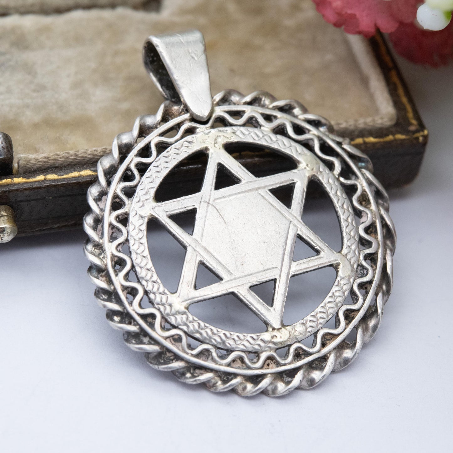 Vintage Sterling Silver Star of David Pendant - Large Openwork Star | Jewish Symbol | Judaism Religious Jewellery