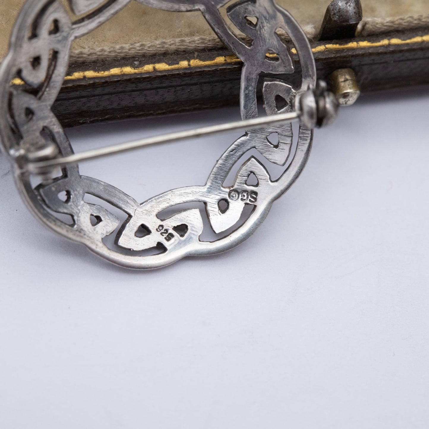 Vintage Sterling Silver Celtic Knot Brooch by Sea Gems - Solid Silver Infinity Loop | Knotted Circle | Unisex Gift