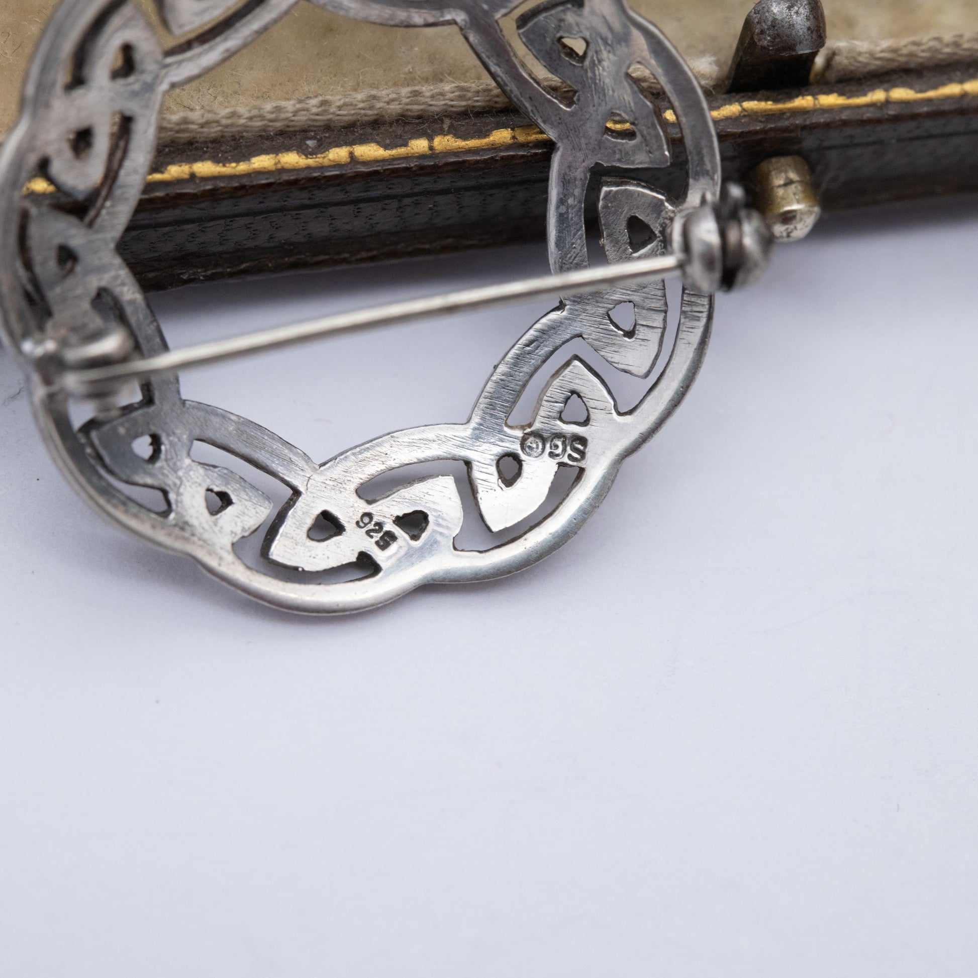 Vintage Sterling Silver Celtic Knot Brooch by Sea Gems - Solid Silver Infinity Loop | Knotted Circle | Unisex Gift