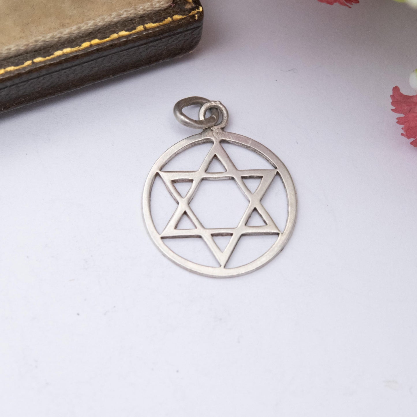 Vintage Silver Star of David Pendant Charm - Openwork Star | Jewish Religious Jewellery