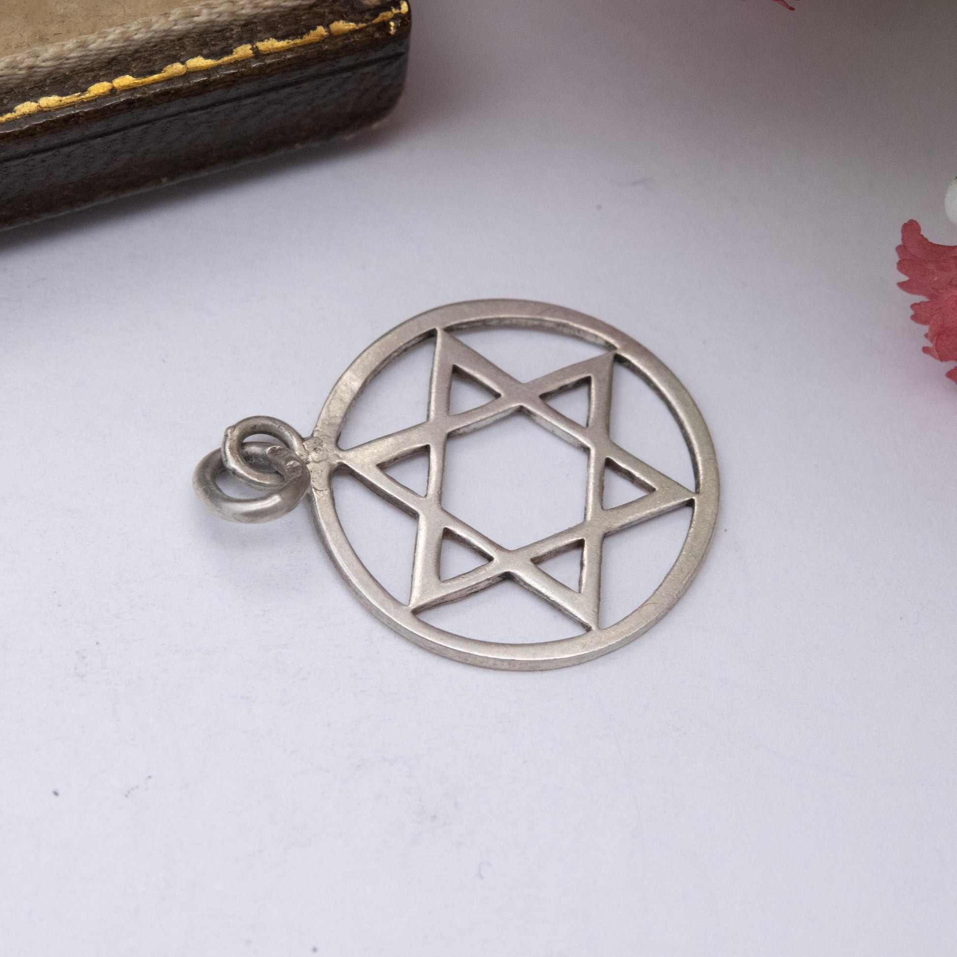 Vintage Silver Star of David Pendant Charm - Openwork Star | Jewish Religious Jewellery