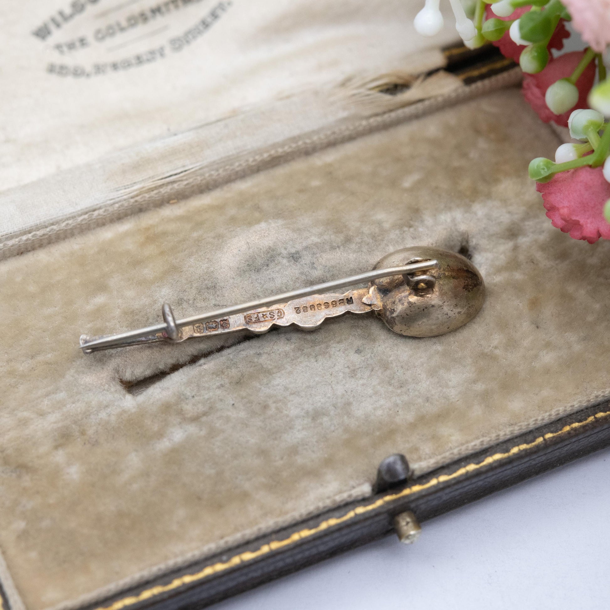 Antique Sterling Silver Gold Plated Anointing Spoon Brooch 1910 - King George V Commemoration Jewellery | Cornelius Saunders Frank Shephard