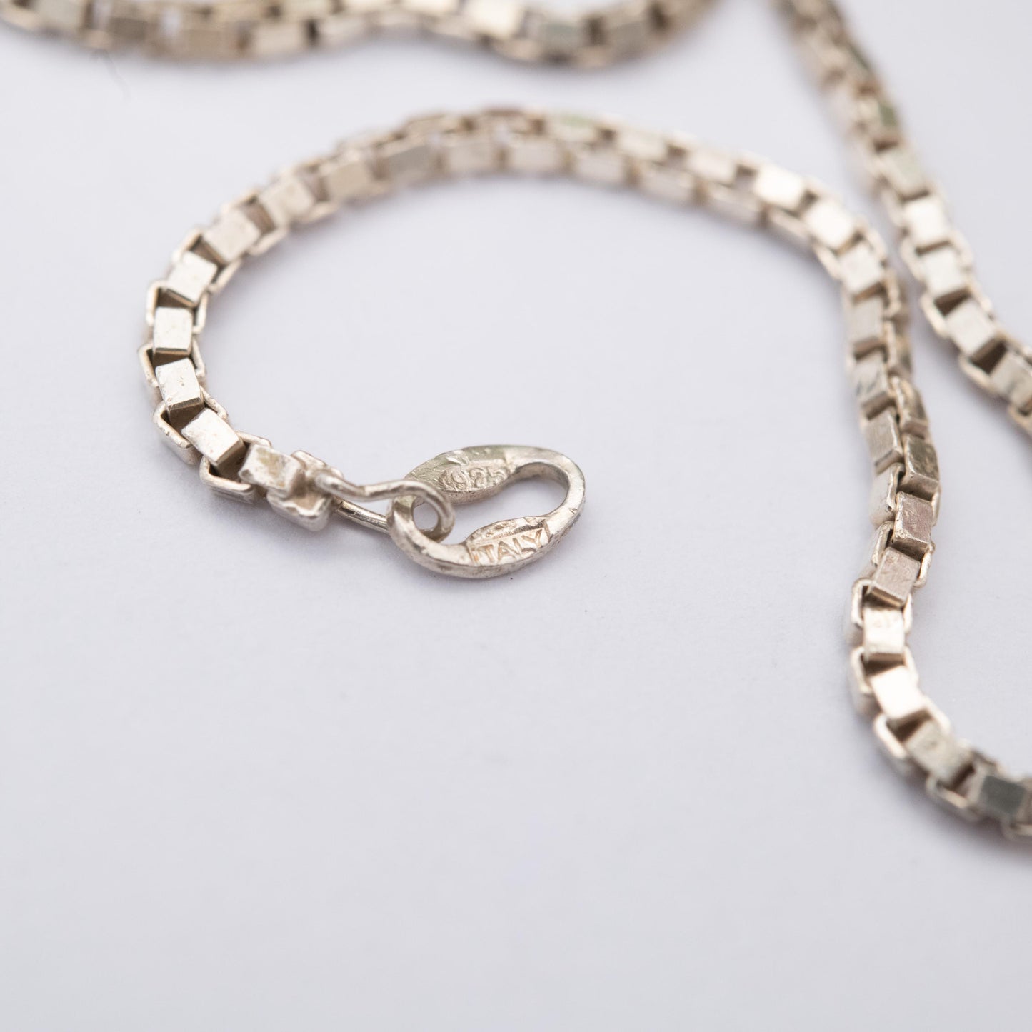 Vintage Italian Sterling Silver Bracelet with Horse Charm - Box Link Chain