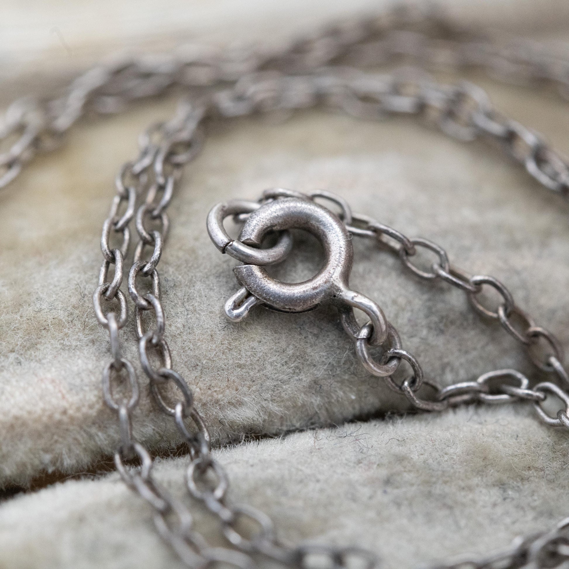Vintage Sterling Silver Trace Chain Necklace 20" - Thin Silver Necklace Cable Link | Unisex Necklace Gift
