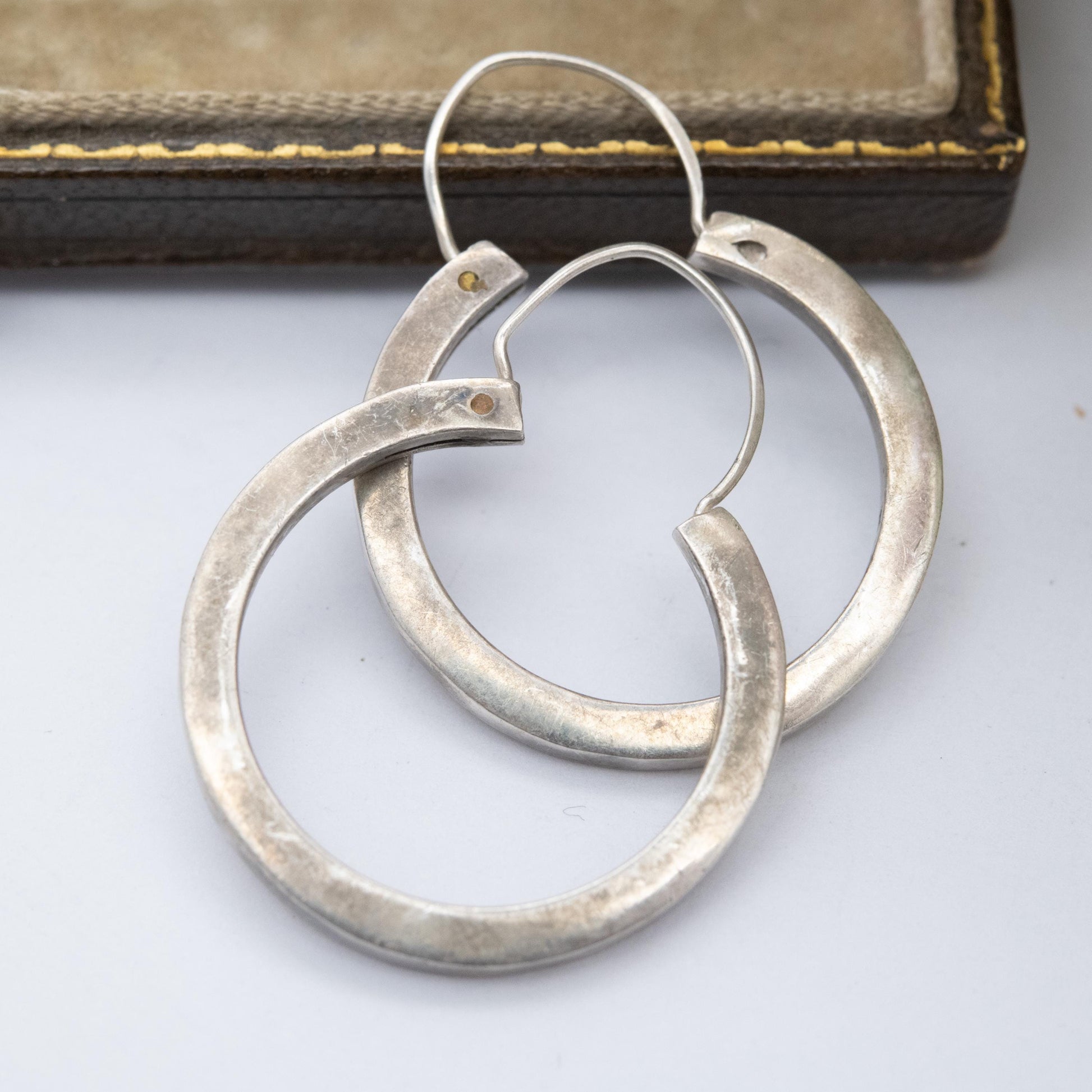 Vintage Mexican Sterling Silver Hoop Earrings - Minimalist Design | Everyday Jewellery Gift for Her