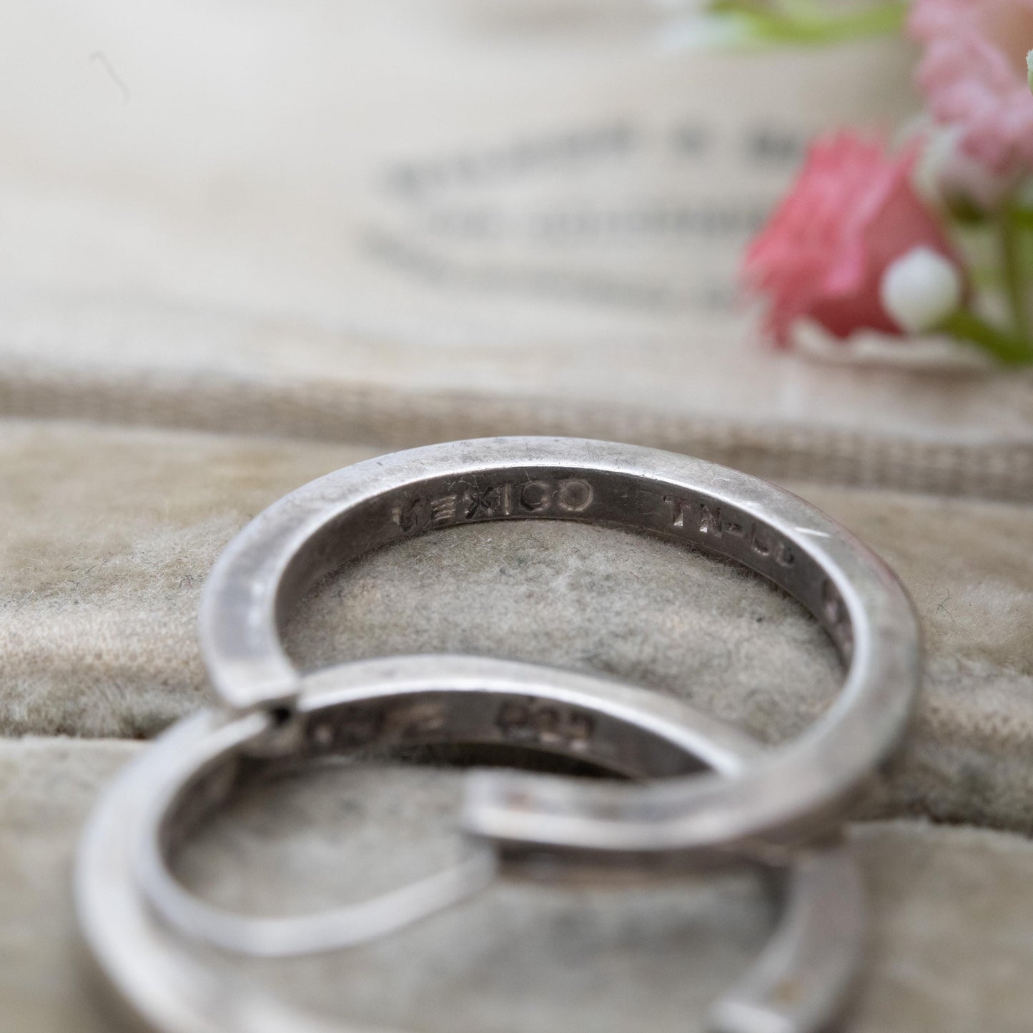 Vintage Mexican Sterling Silver Hoop Earrings - Minimalist Design | Everyday Jewellery Gift for Her