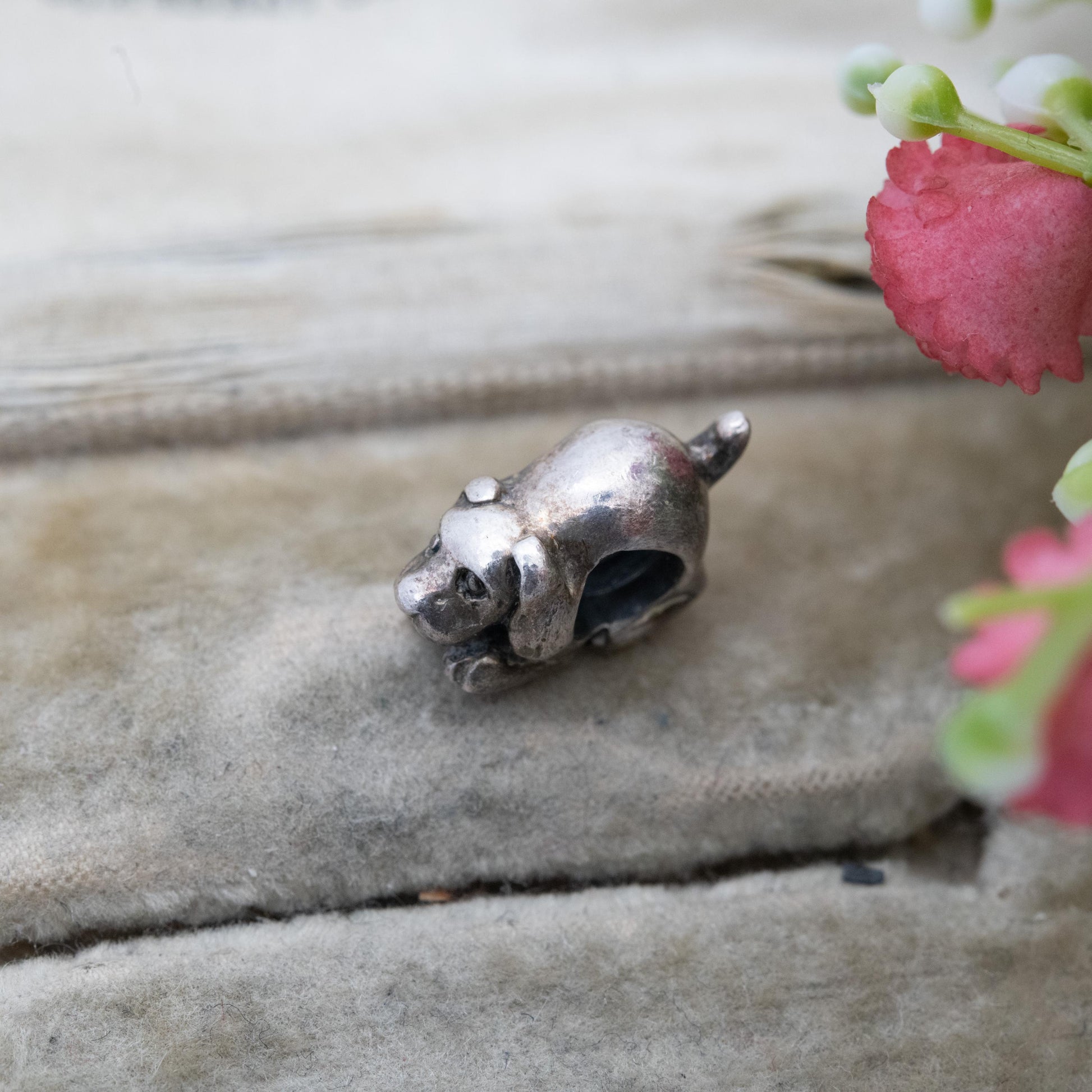 Chamilia Sterling Silver Dog Charm Pendant - Designer Gift for Charm Bracelet