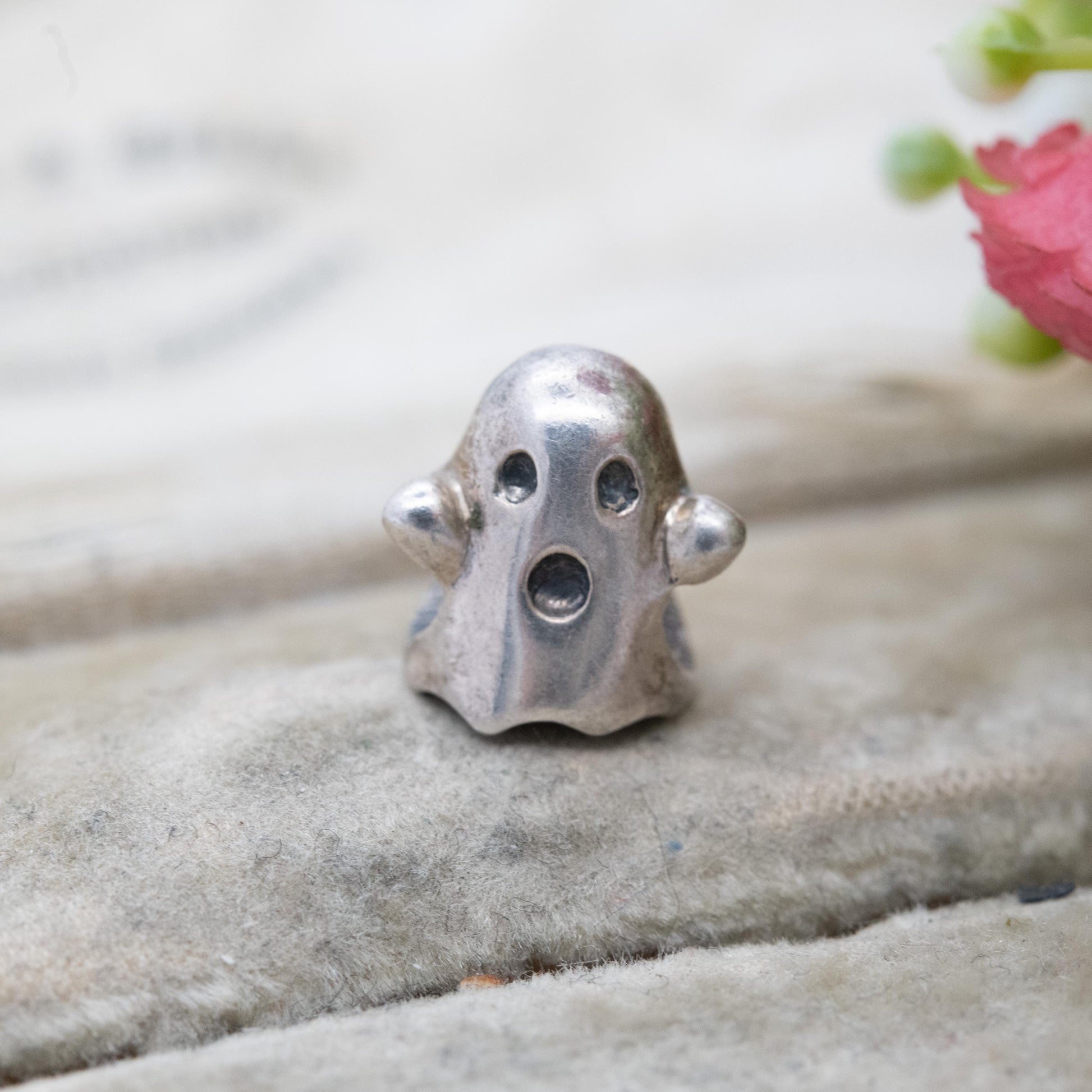 Chamilia Sterling Silver Ghost Charm Pendant - Halloween Gift for Charm Bracelet